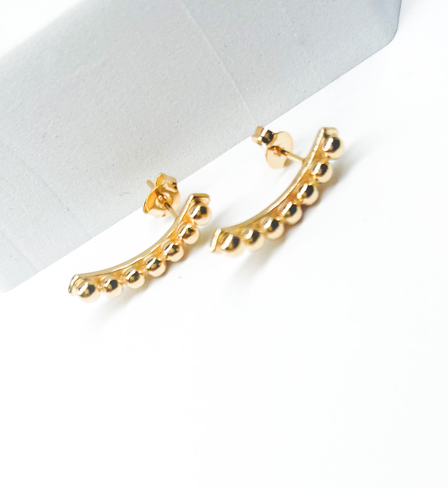 Bead Crawler Studs-18k Gold Filled