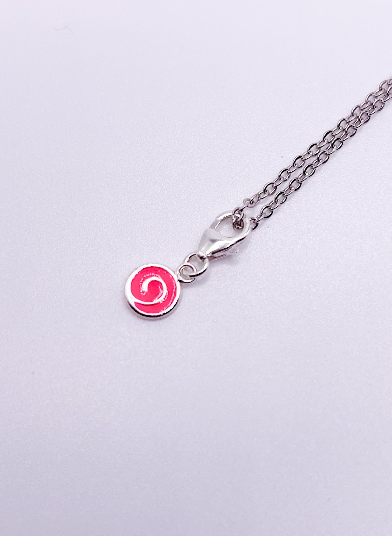 Kids Dainty Charm And Chain SSS-PINK SWIRL