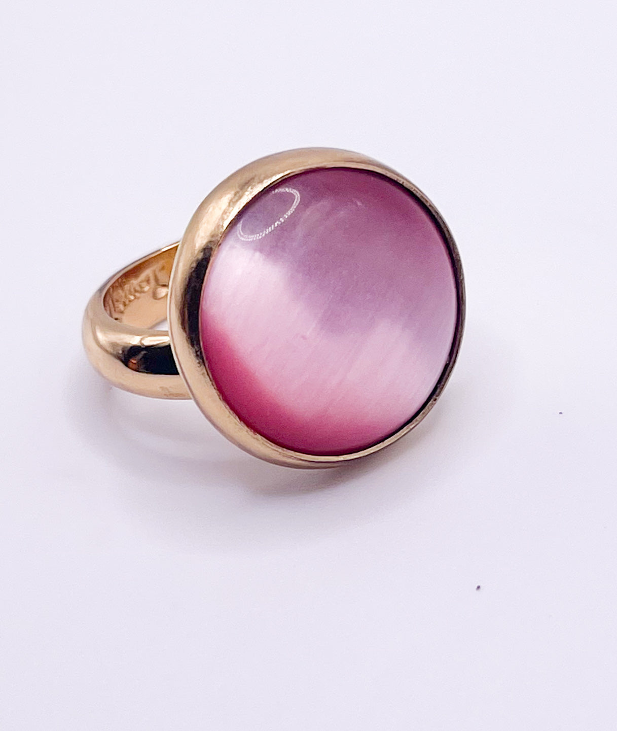 Pink Fiber Optic Polka Dot Ring-Alchemia