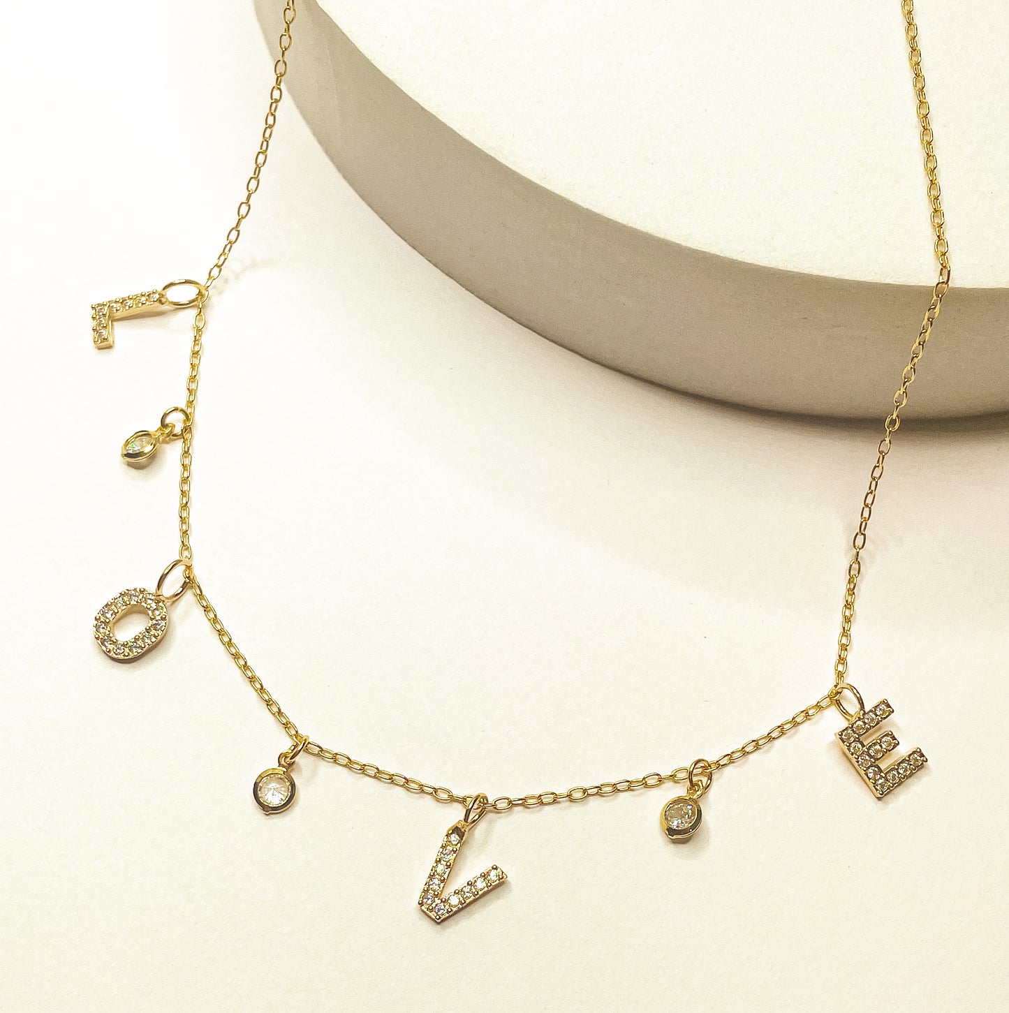 Love Charm Necklace-18k Gold Filled