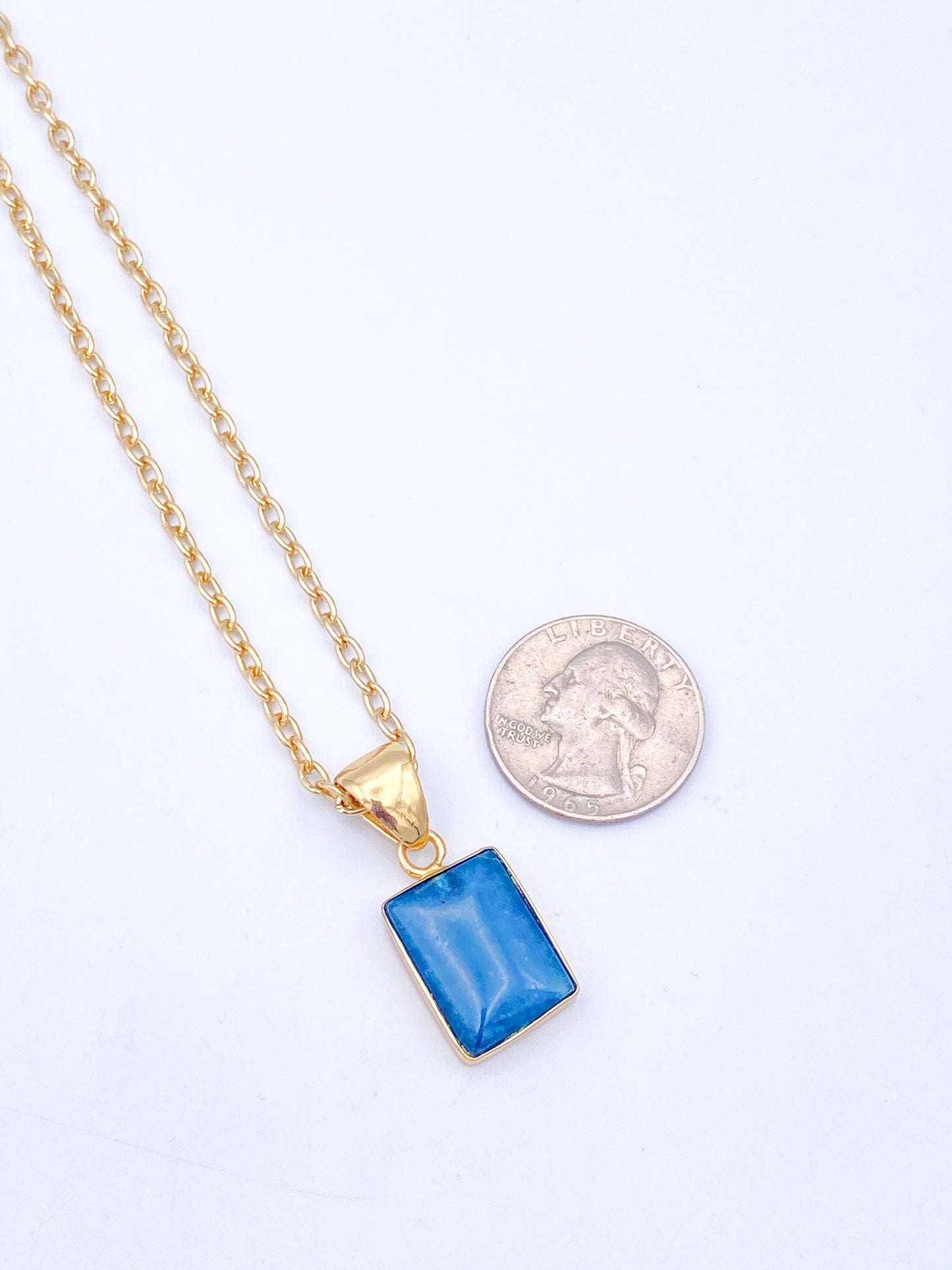 Blue Agate Pendant-Alchemia