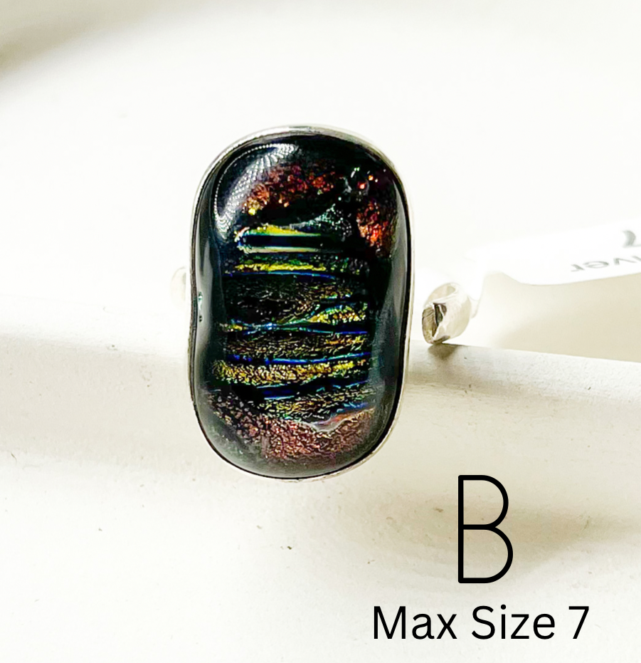 Art Deco Glass Mix-Solid Sterling Silver