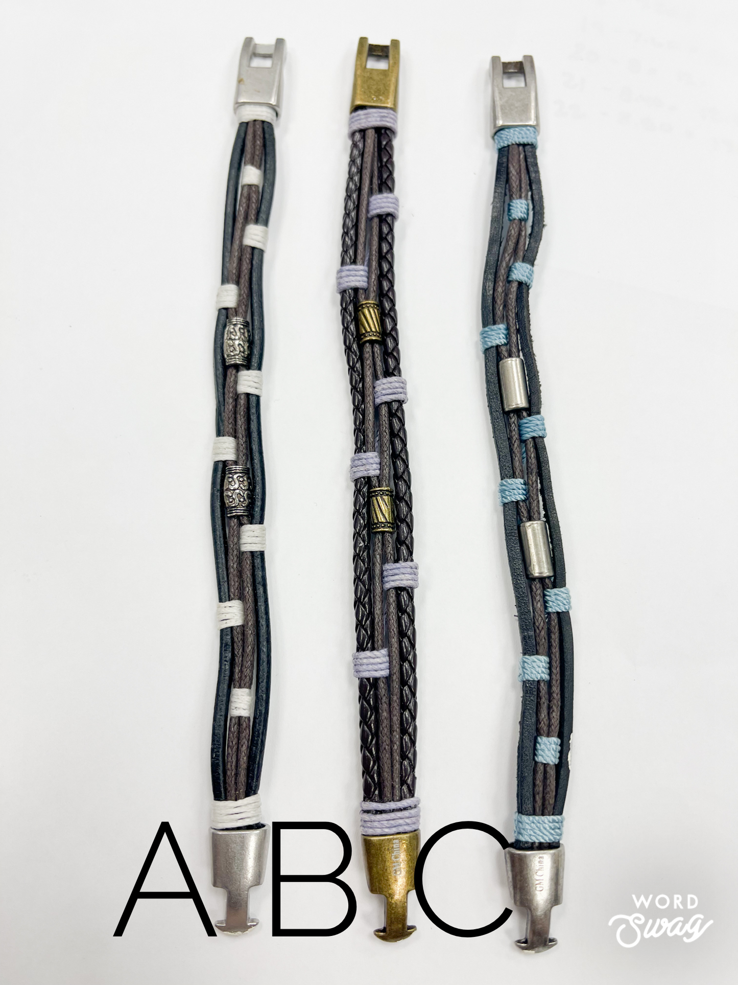 Unisex Leather Bracelet Mix