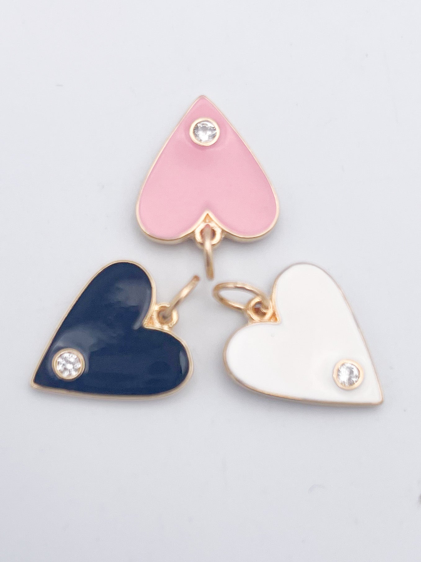 Heart Enamel Pendant-18k Gold Filled