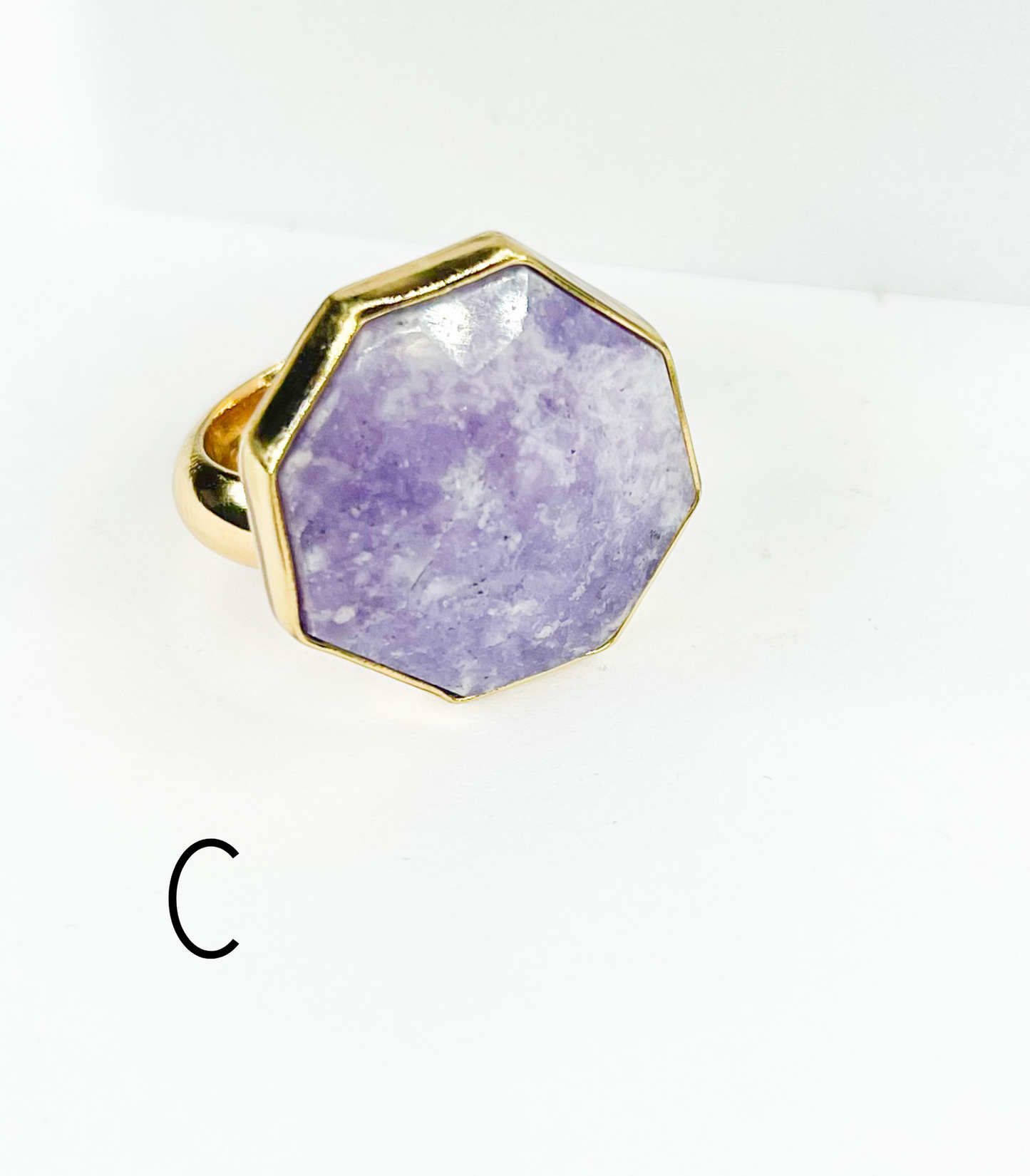 Tiffany Stone Edgy Faceted Ring-Alchemia