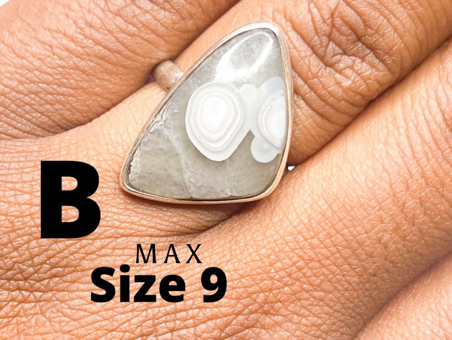Botswana Agate Ring Mix-Solid Sterling silver