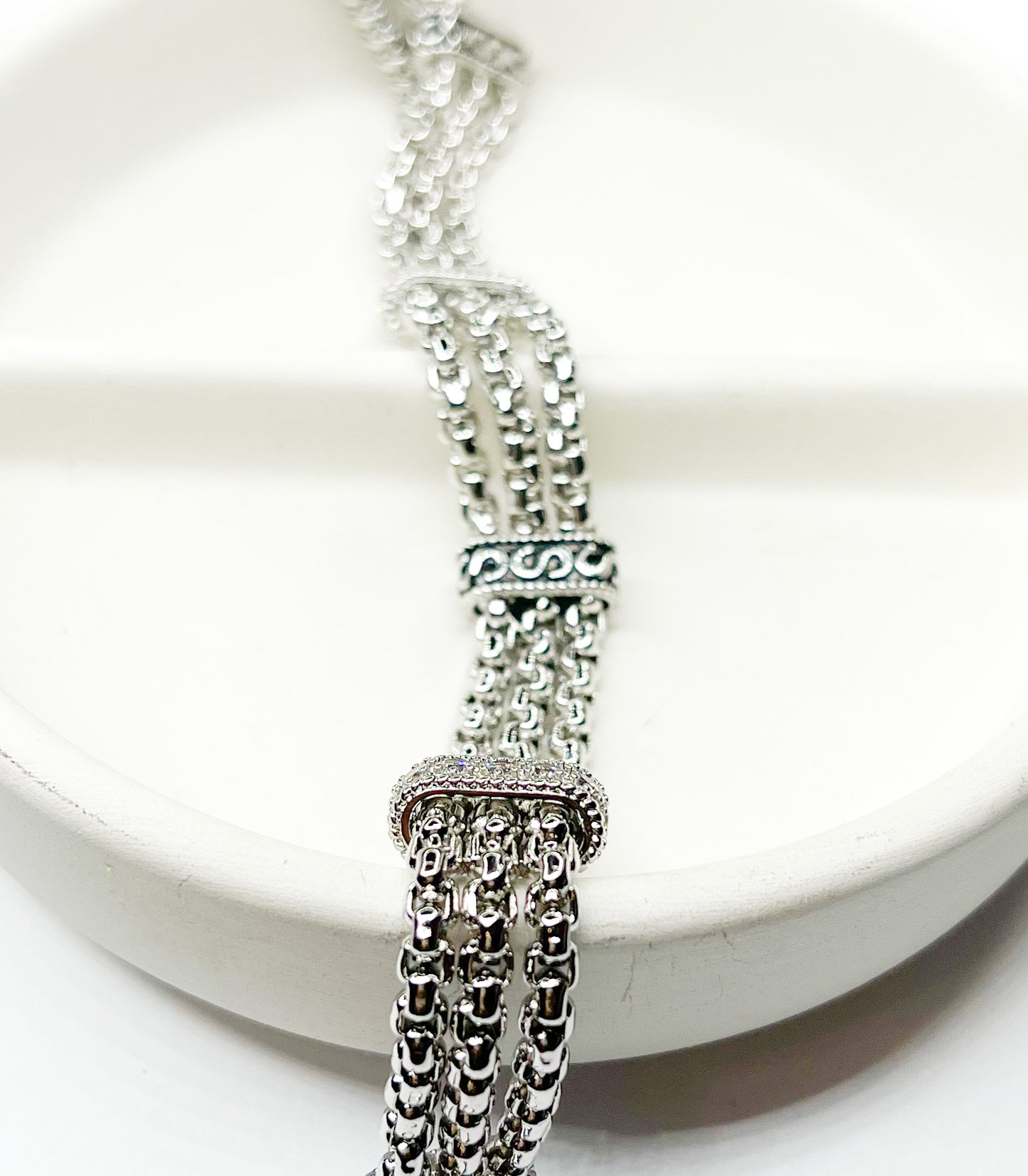 Thick Rhodium Bracelet-Rhodium