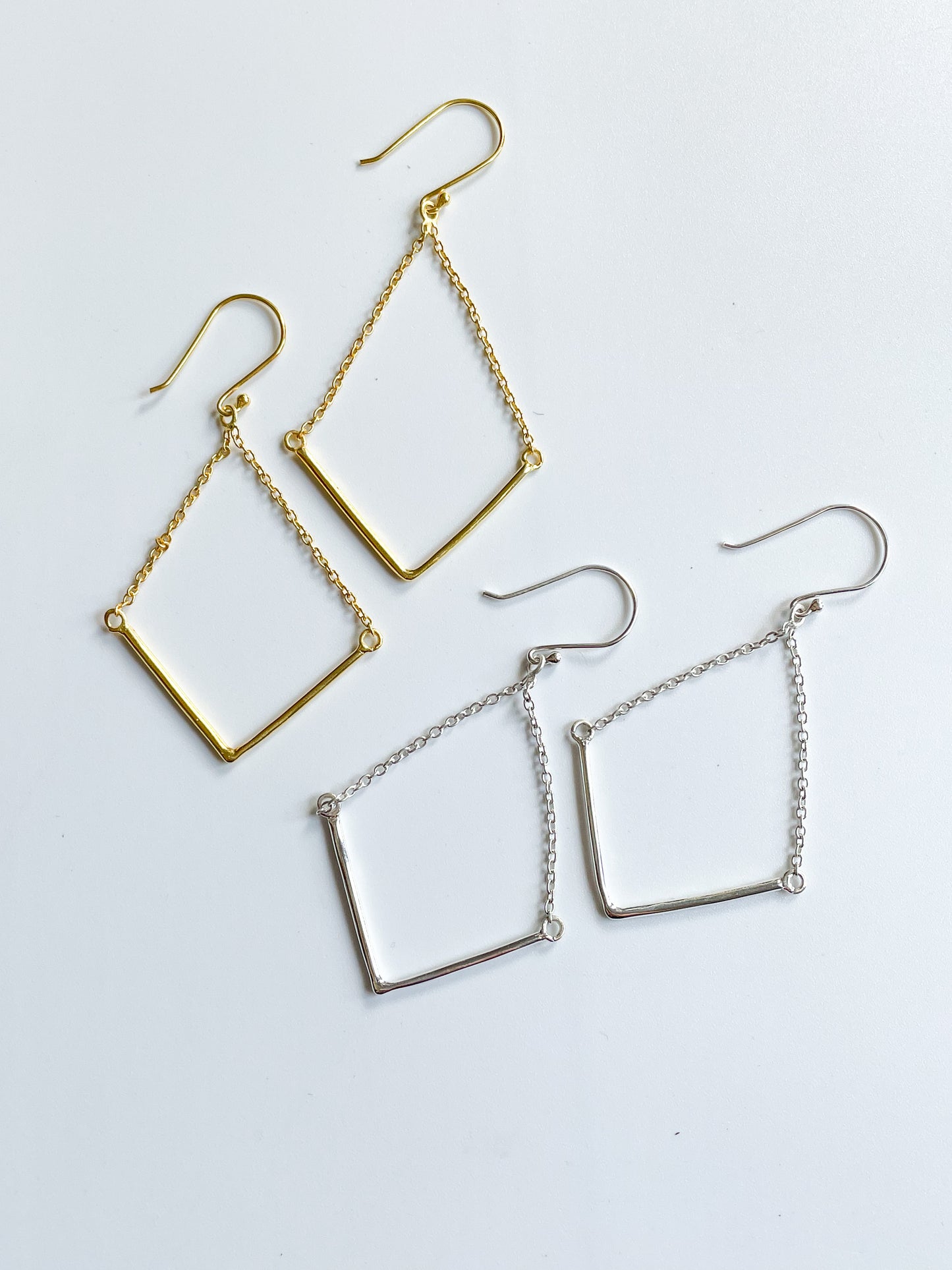 Drop Down Dangles-Solid Sterling Silver