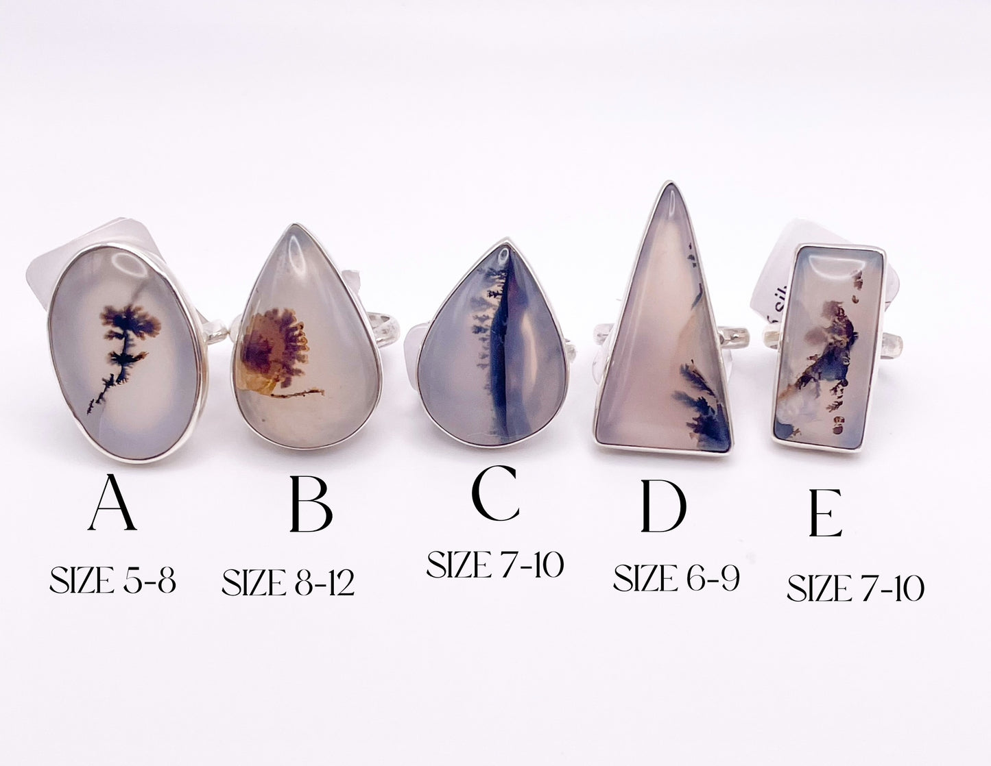 Dendrite Sized Ring- Solid Sterling Silver
