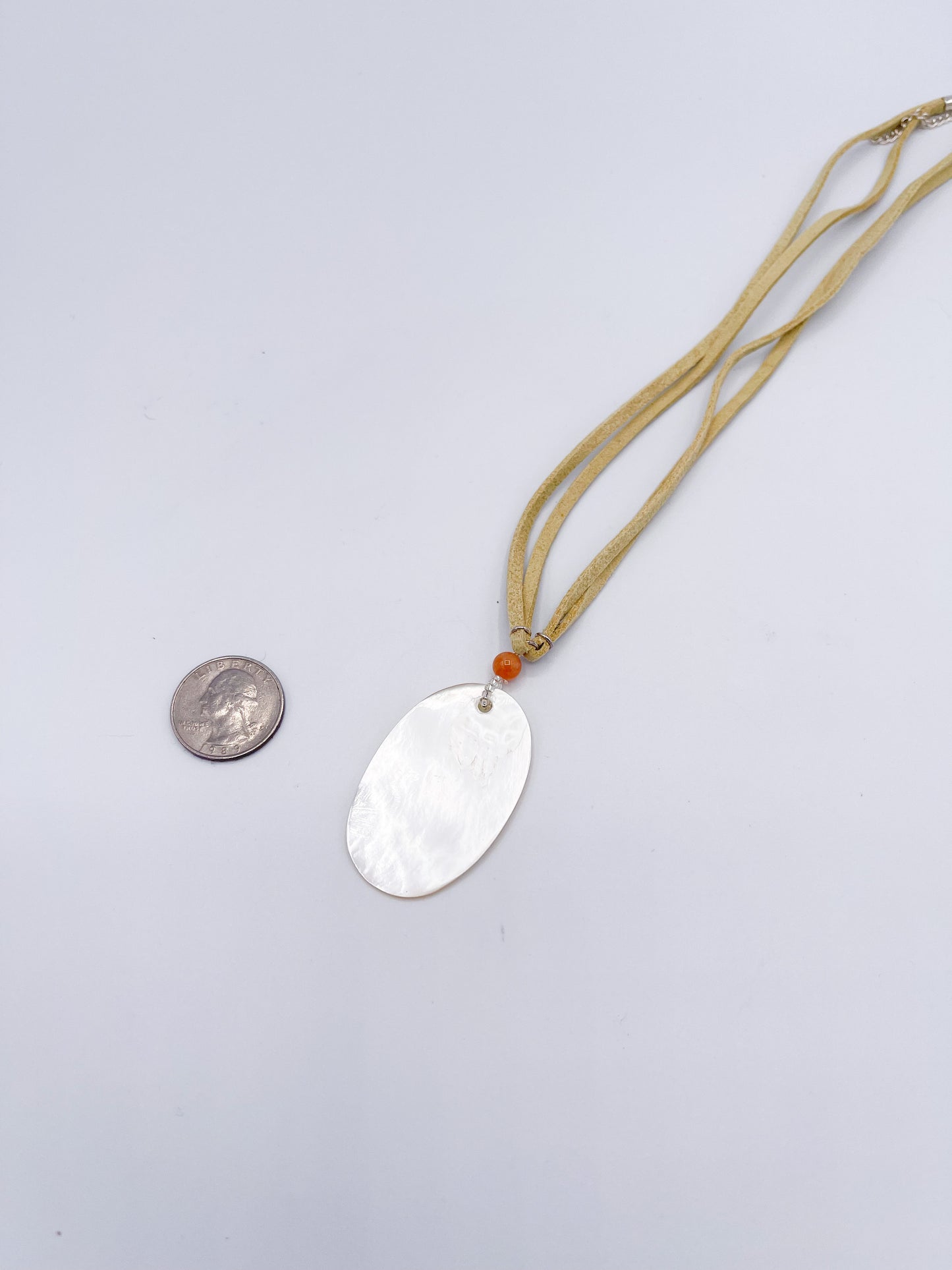 Mother of Pearl On Suede Necklace