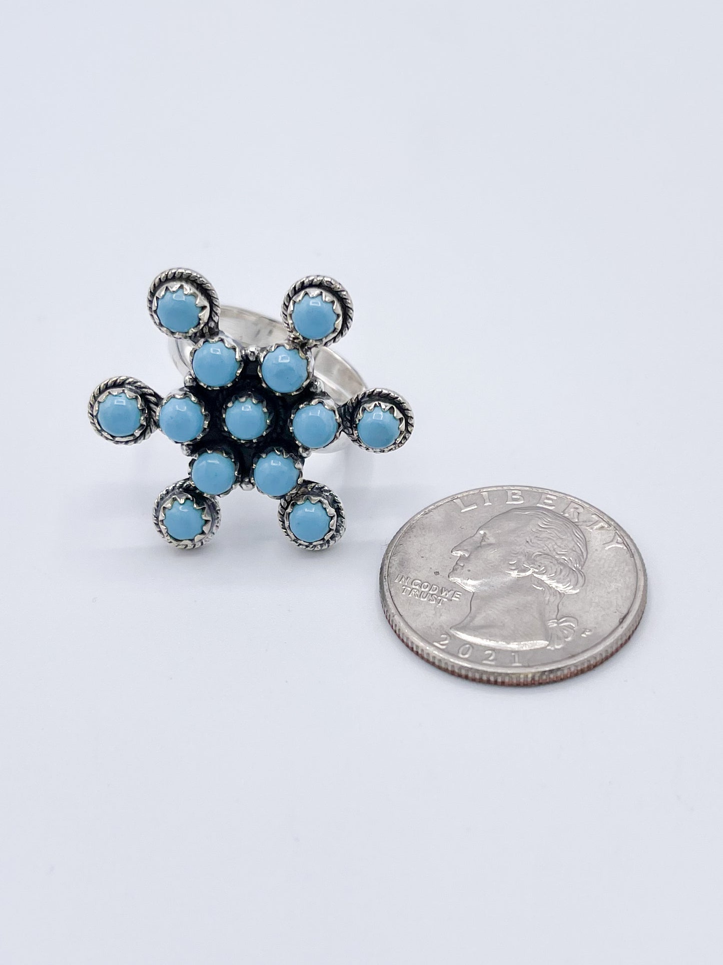Arizona Turquoise Dainty Ring-Solid Sterling Silver