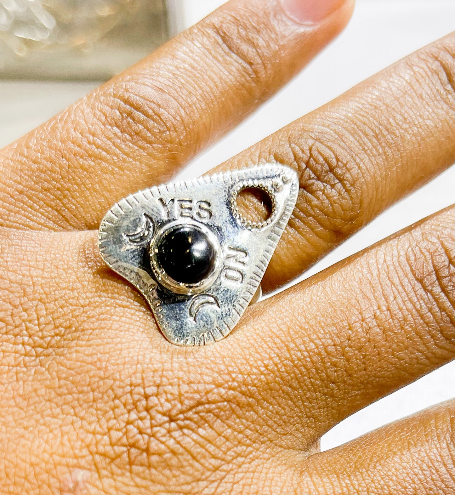 Shugnite Ouija Bored Ring-Solid Sterling Silver