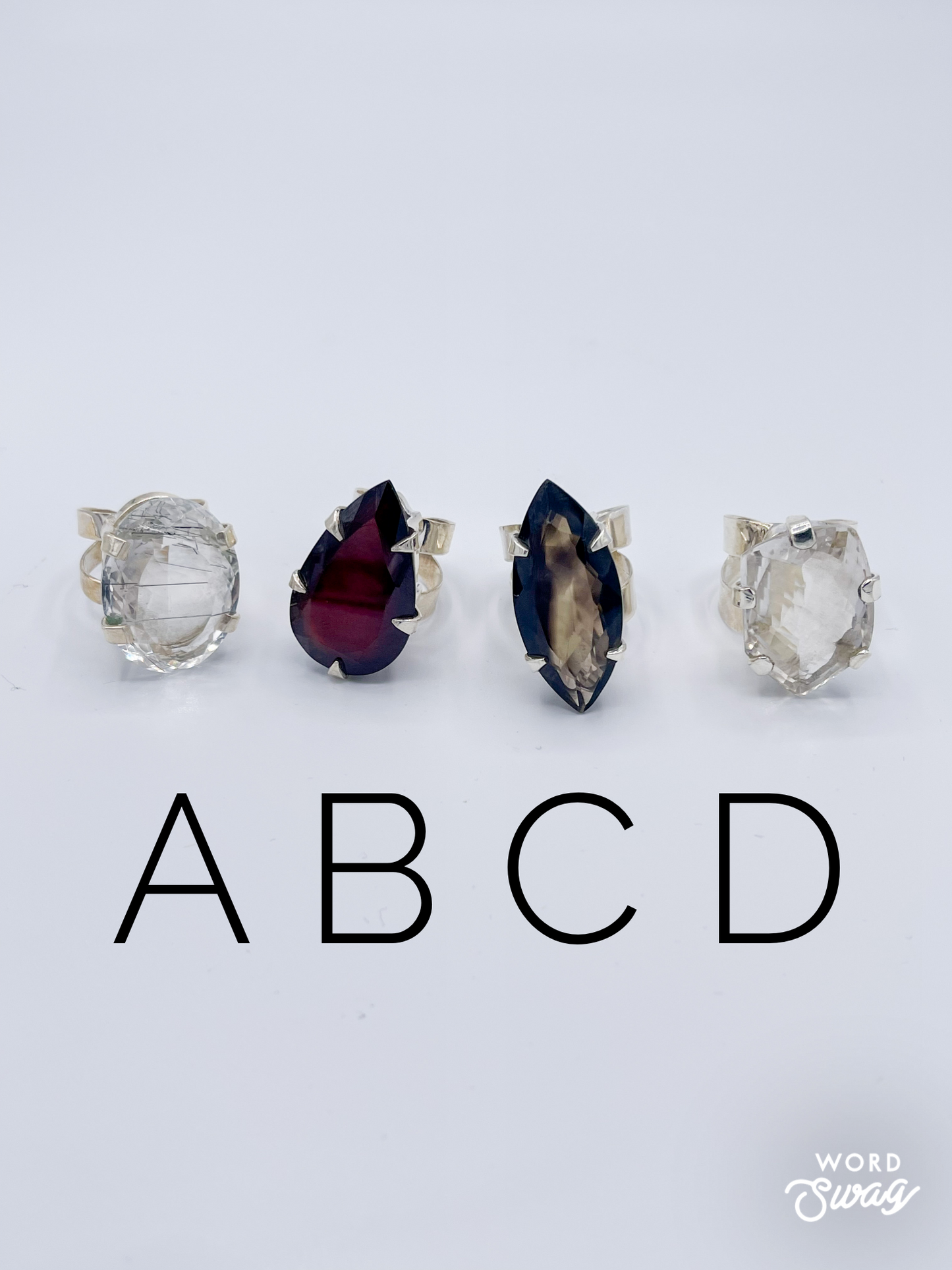 Quartz Statement Ring- Solid Sterling Silver