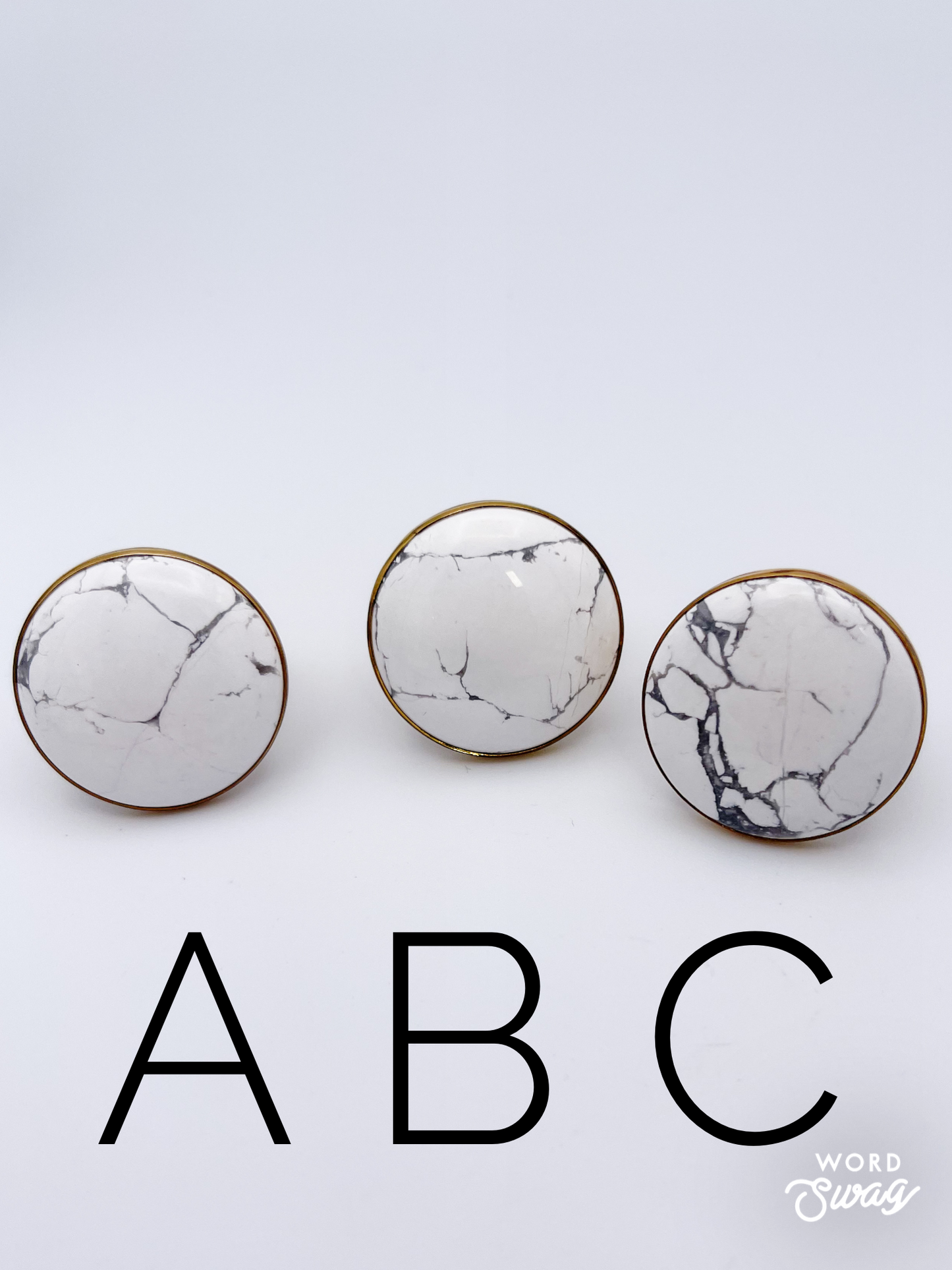 White Howlite Polka Dot Ring-Alchemia