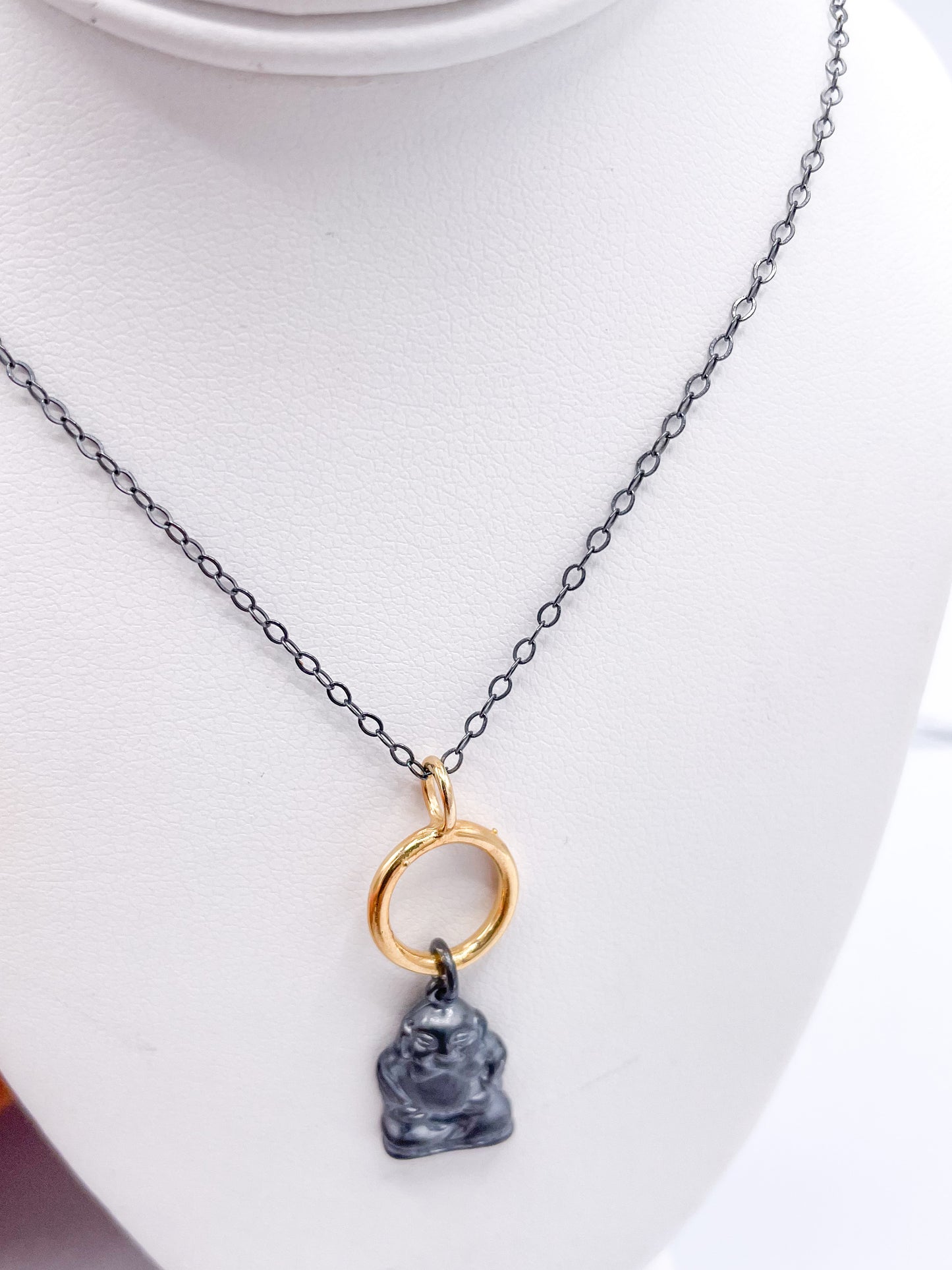 Happy Buddha Necklace-Solid Sterling Silver