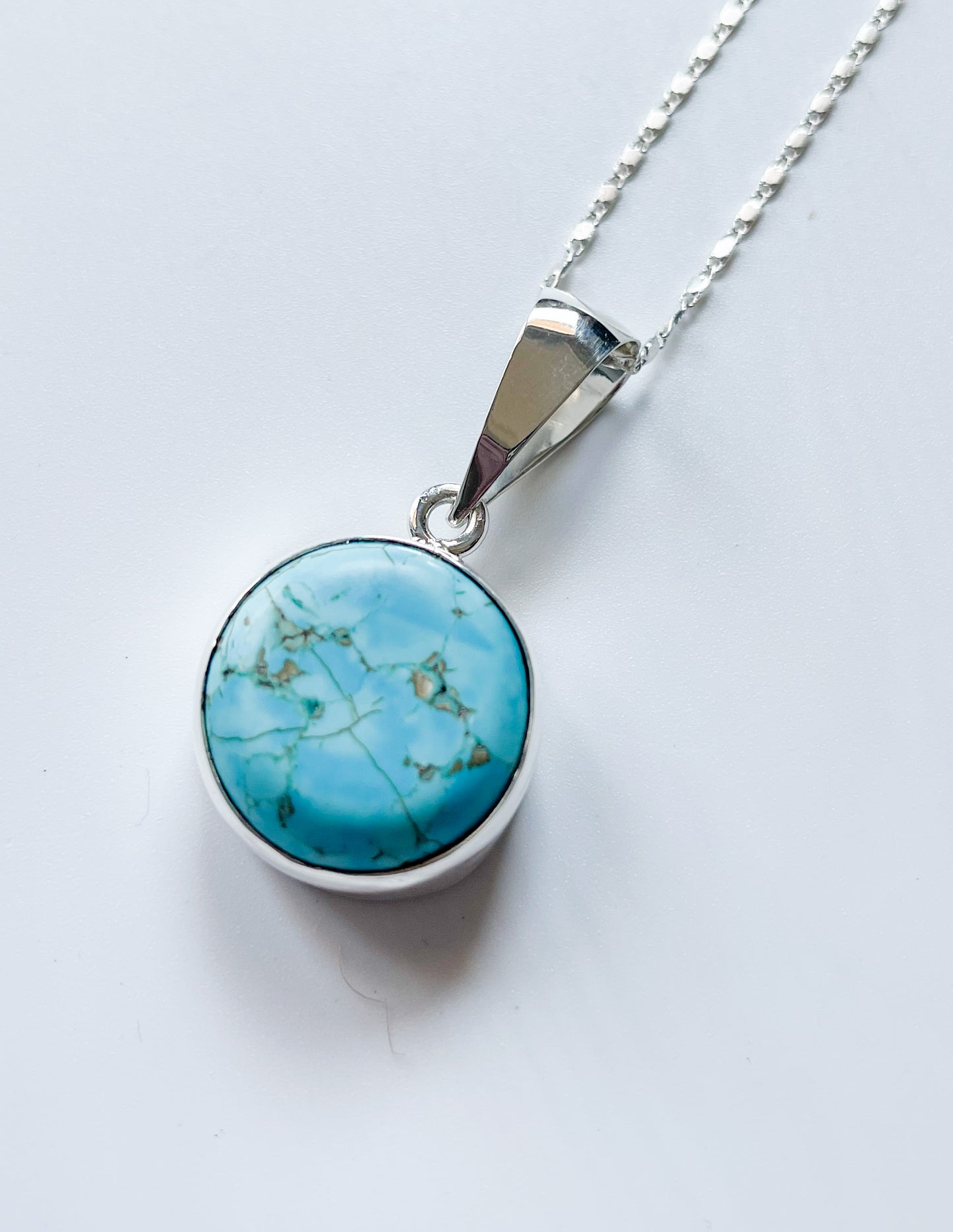 Howlite Polka Dot Pendant-Solid Sterling Silver