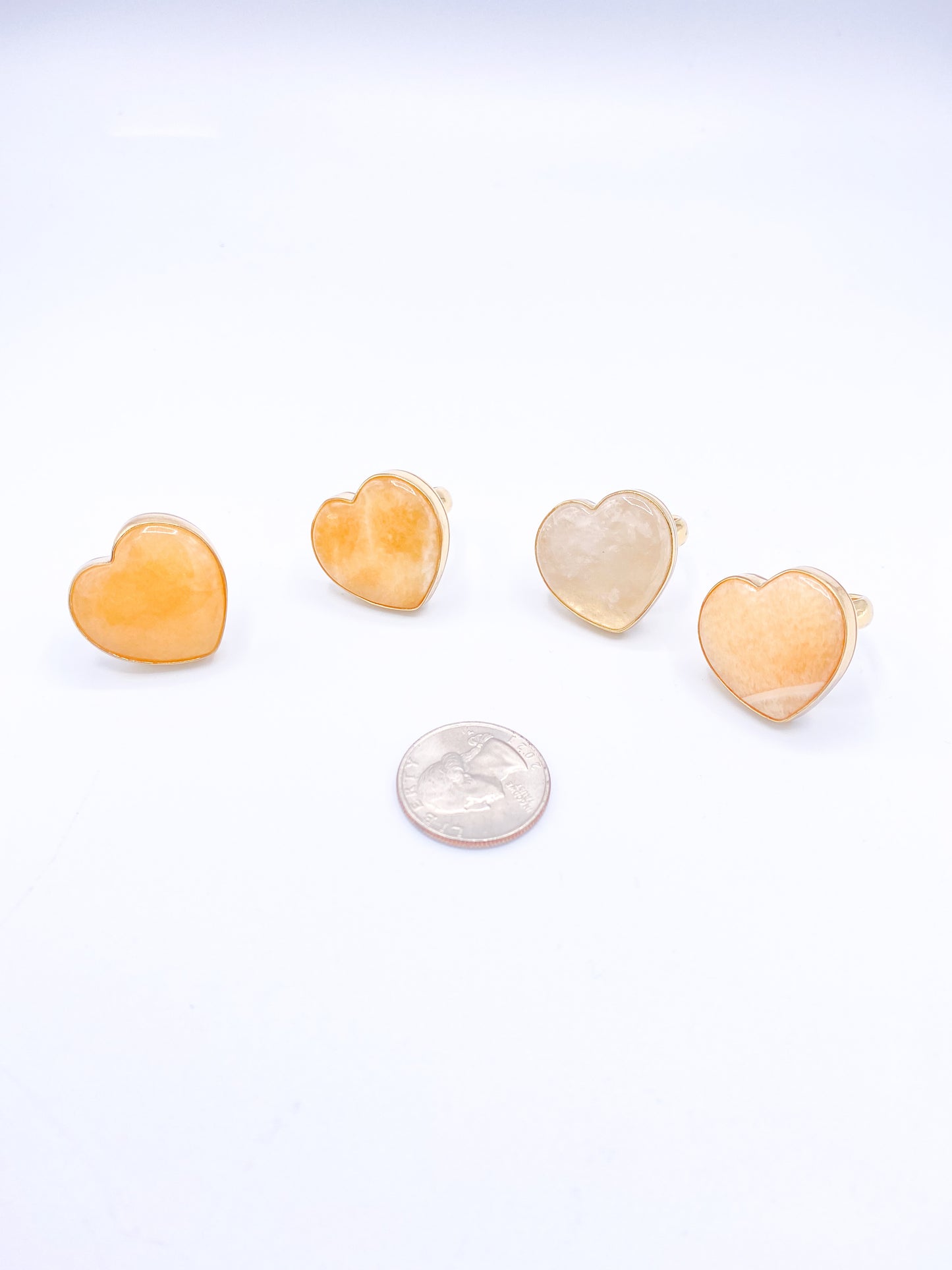 Peach Quartz Heart Ring- Alchemia