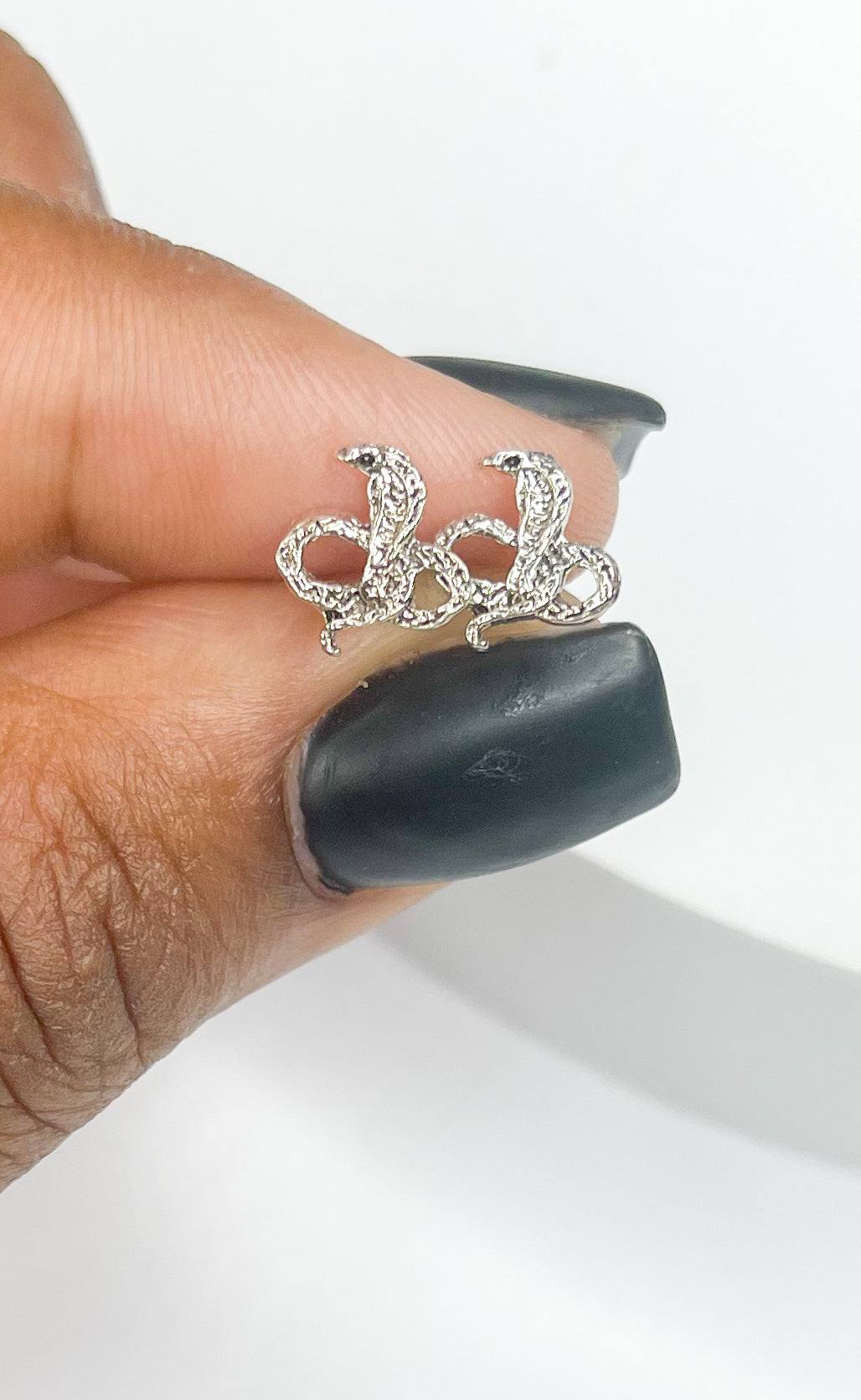 Cobra Studs - Solid Sterling Silver