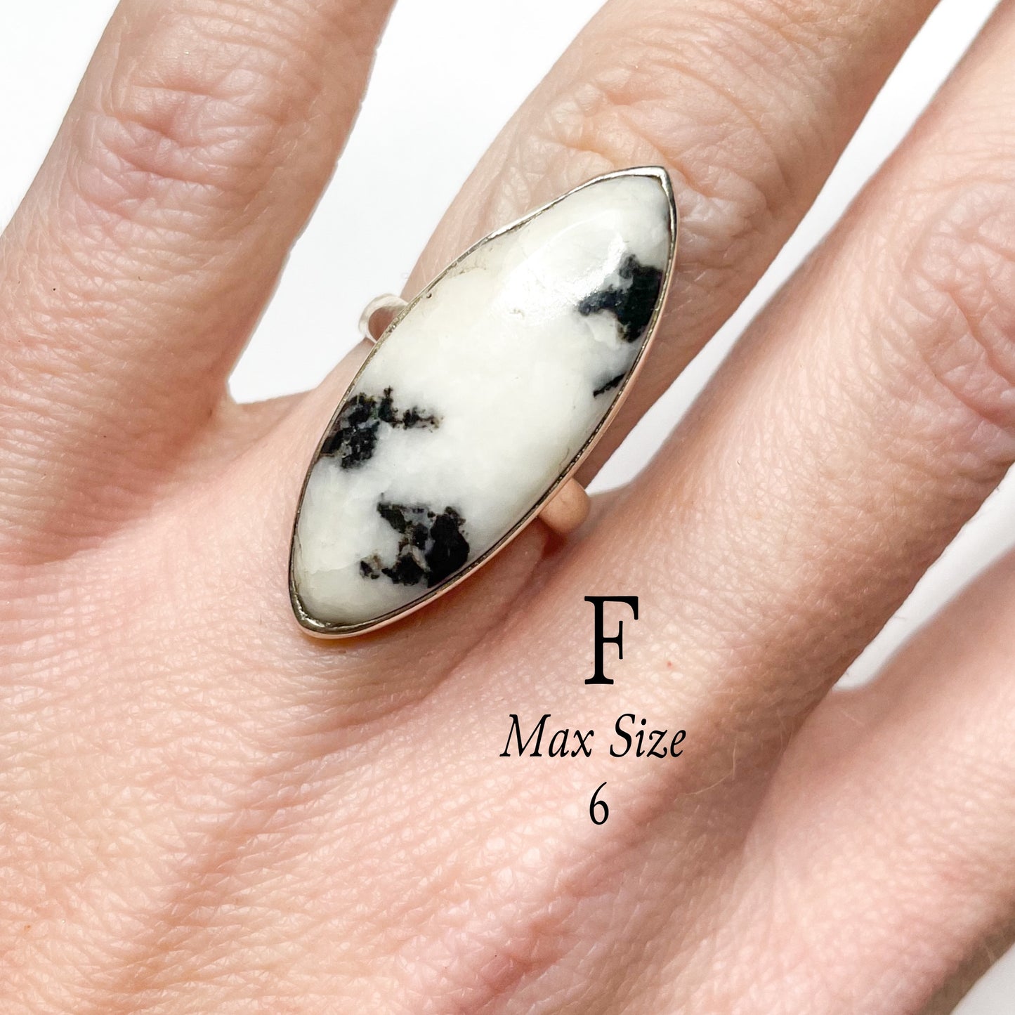 Black Zebra Agate Sized Ring - SSS