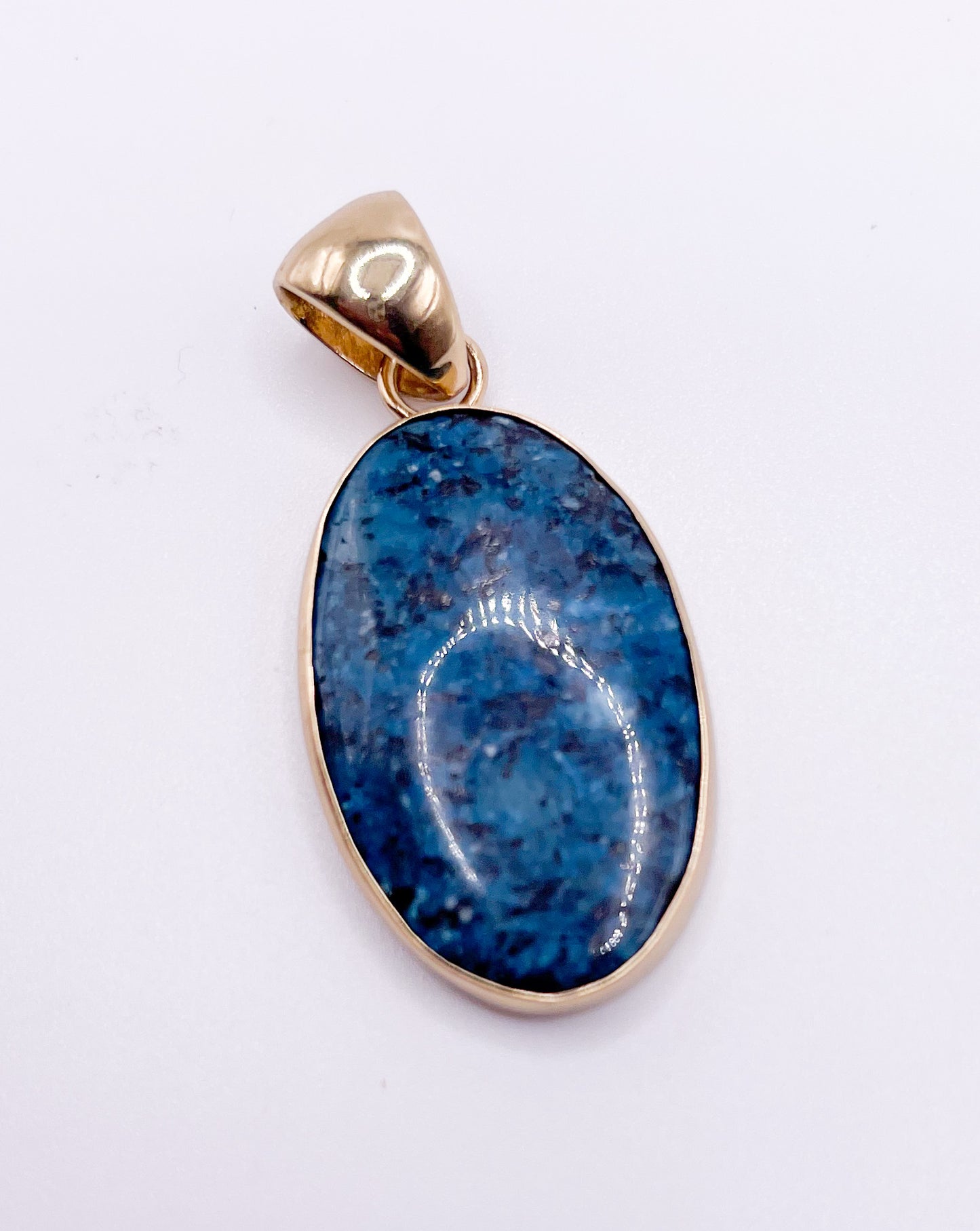 Blue Oval Jasper Pendant-Alchemia