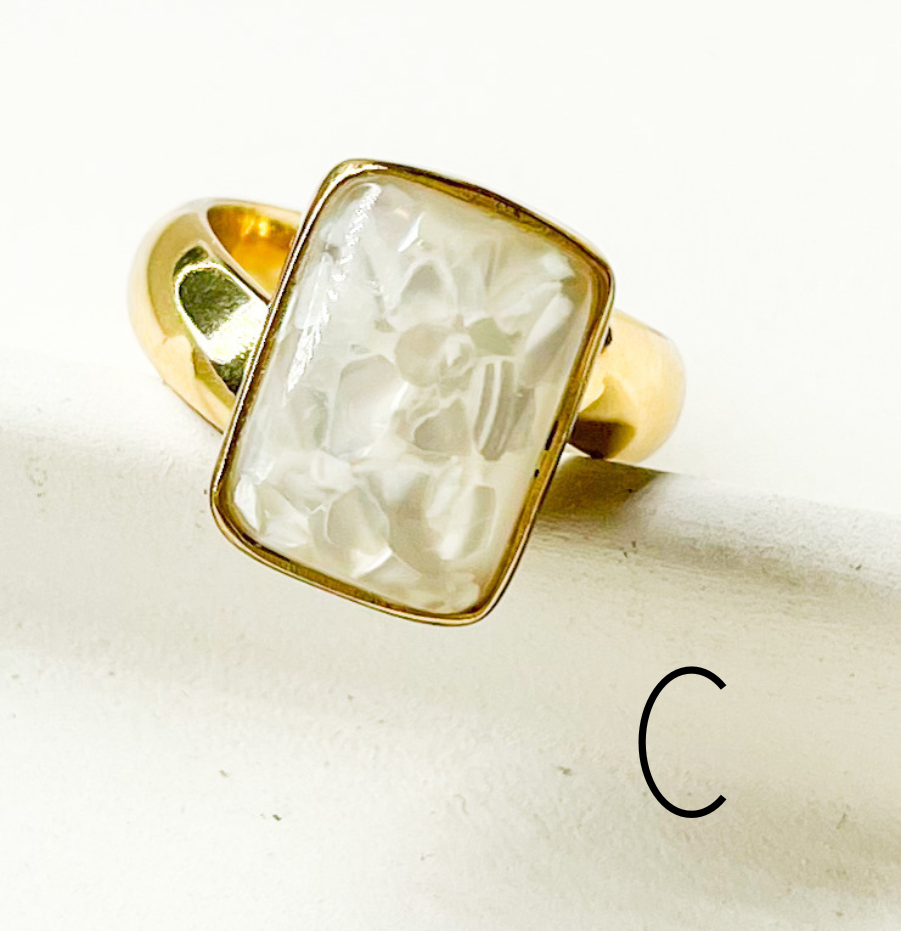 Glass Dainty Ring Mix-Alchemia