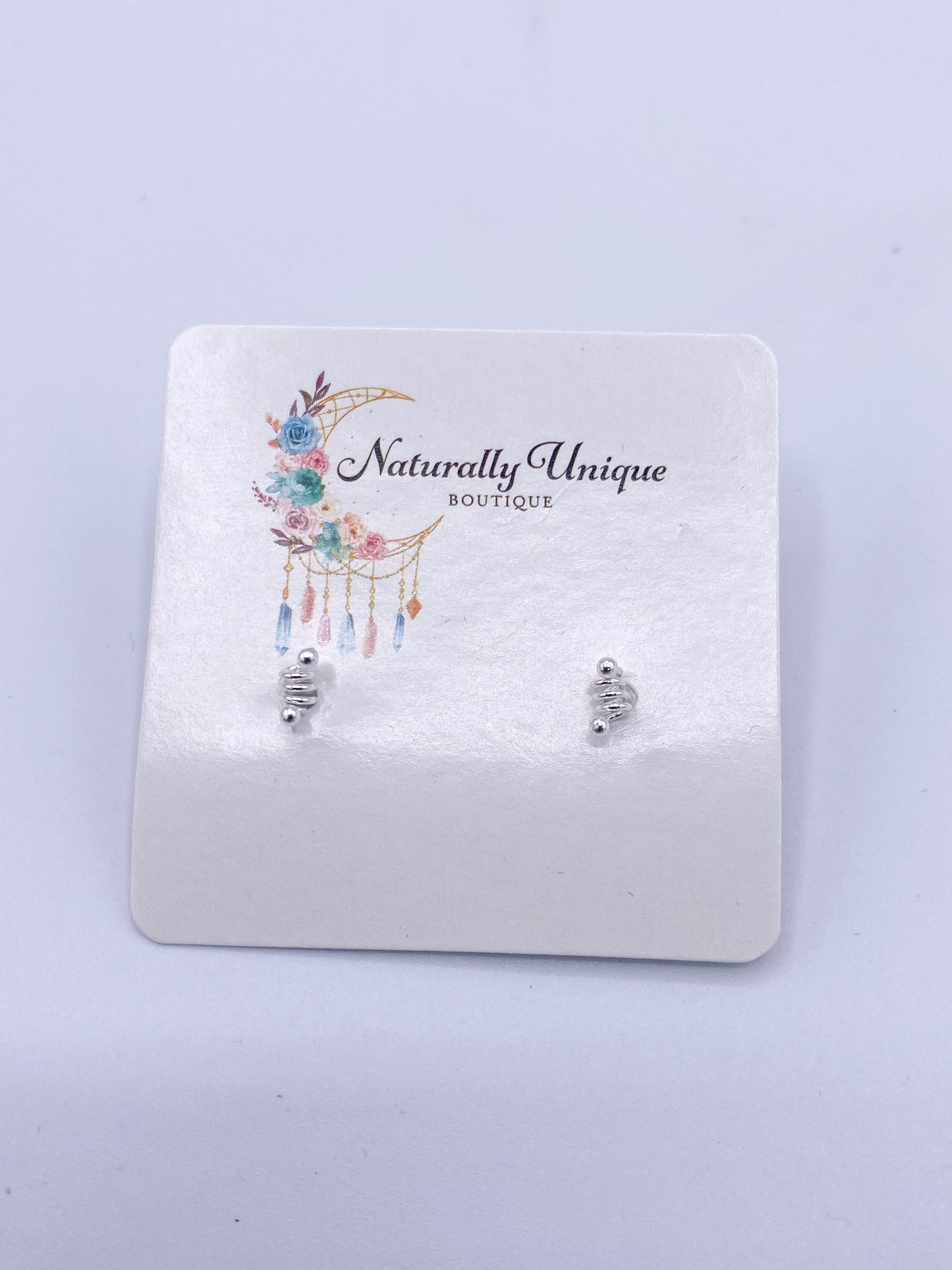 Dainty Spring Studs-Solid Sterling Silver