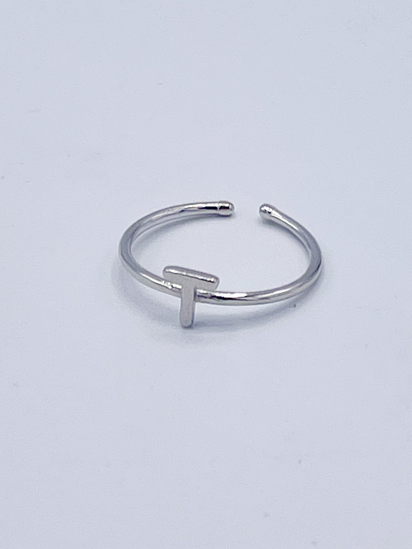 Dainty Initials Midi Rings-Solid Sterling Silver