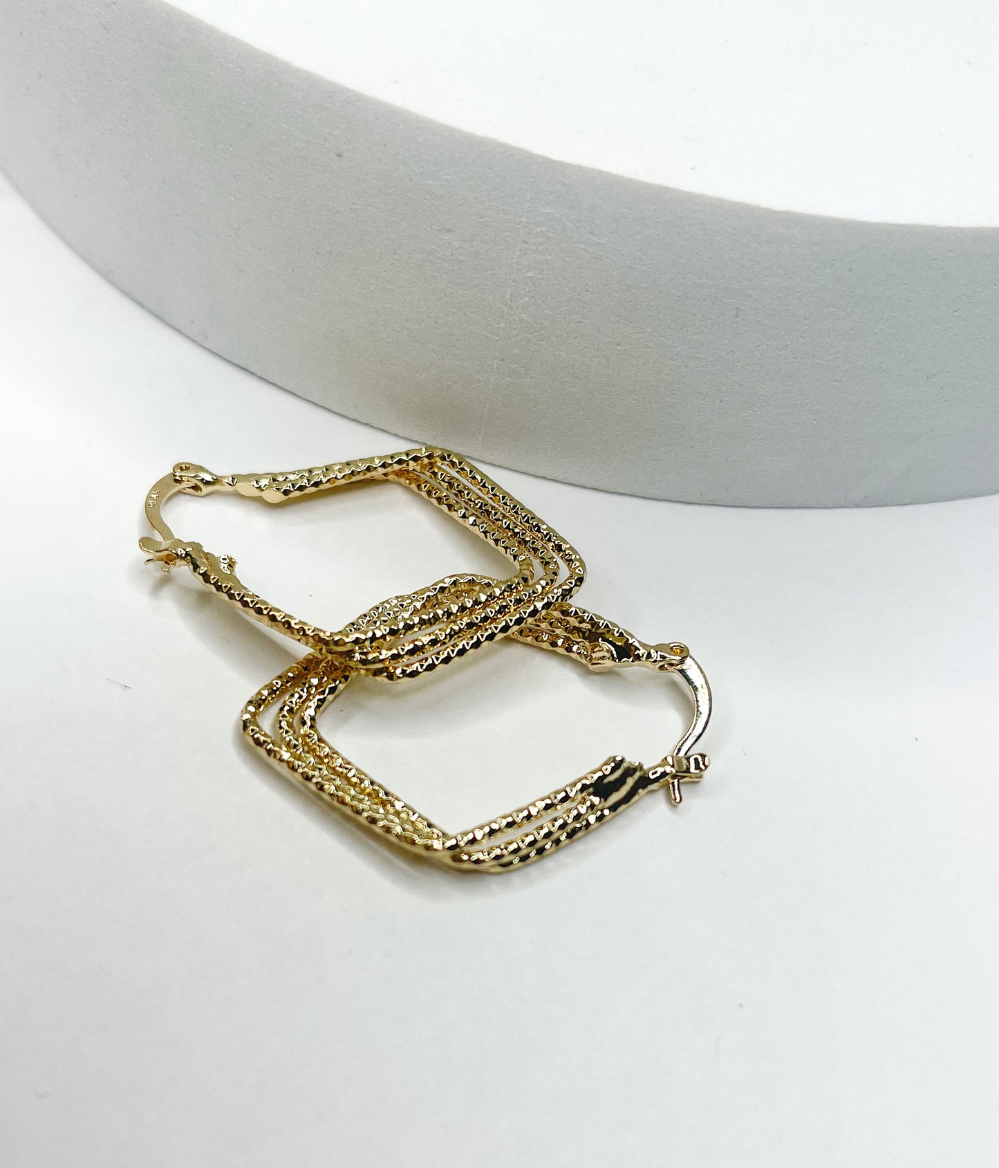 Diamond Cut Hoops-18k Gold Filled