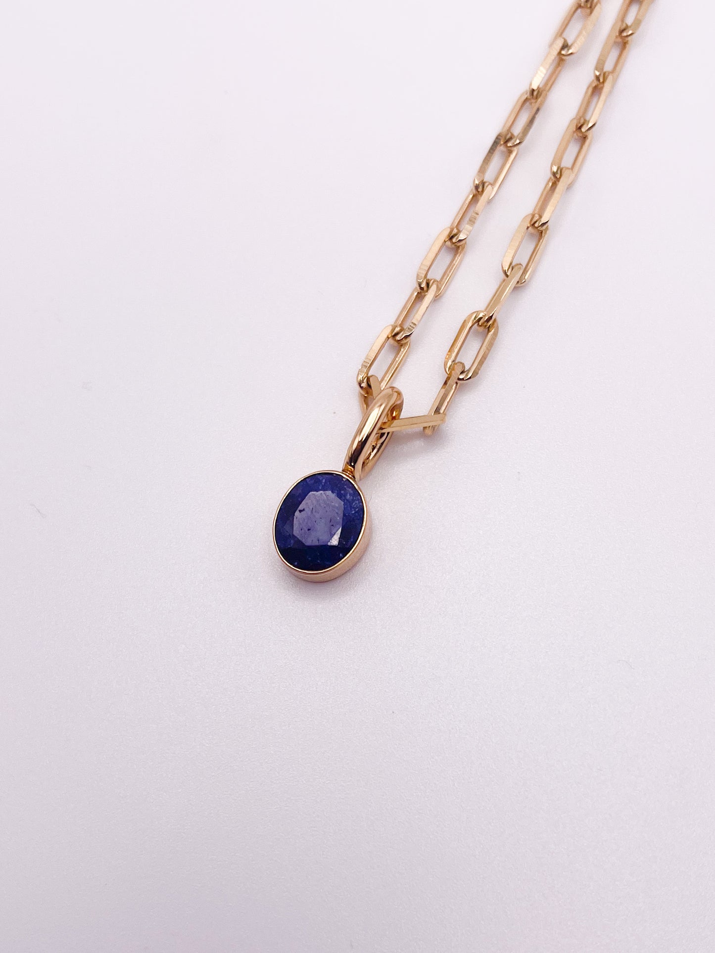 Blue Sapphire Dainty Pendant-Alchemia