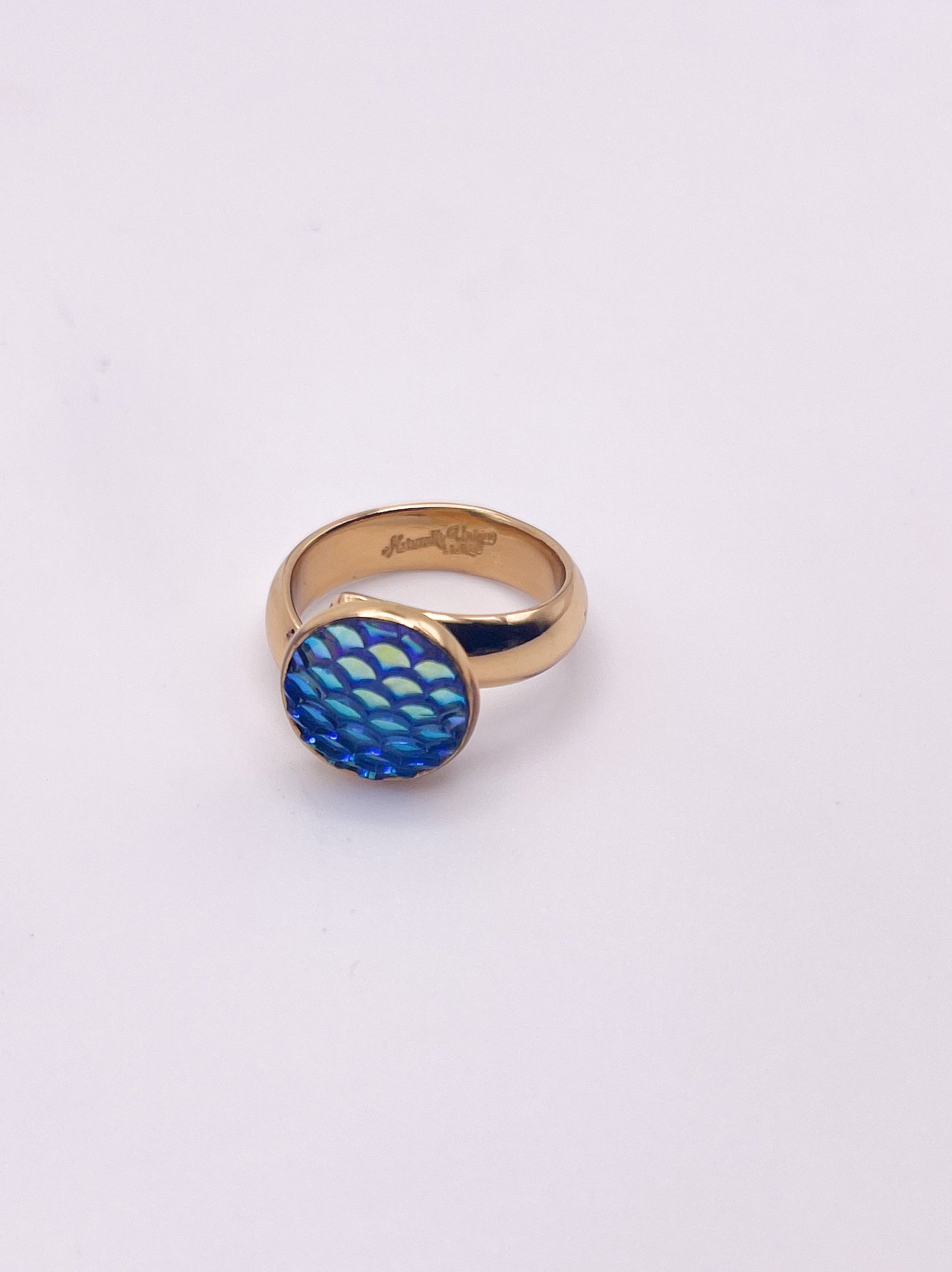 Mermaid Scale Dainty Ring-Alchemia