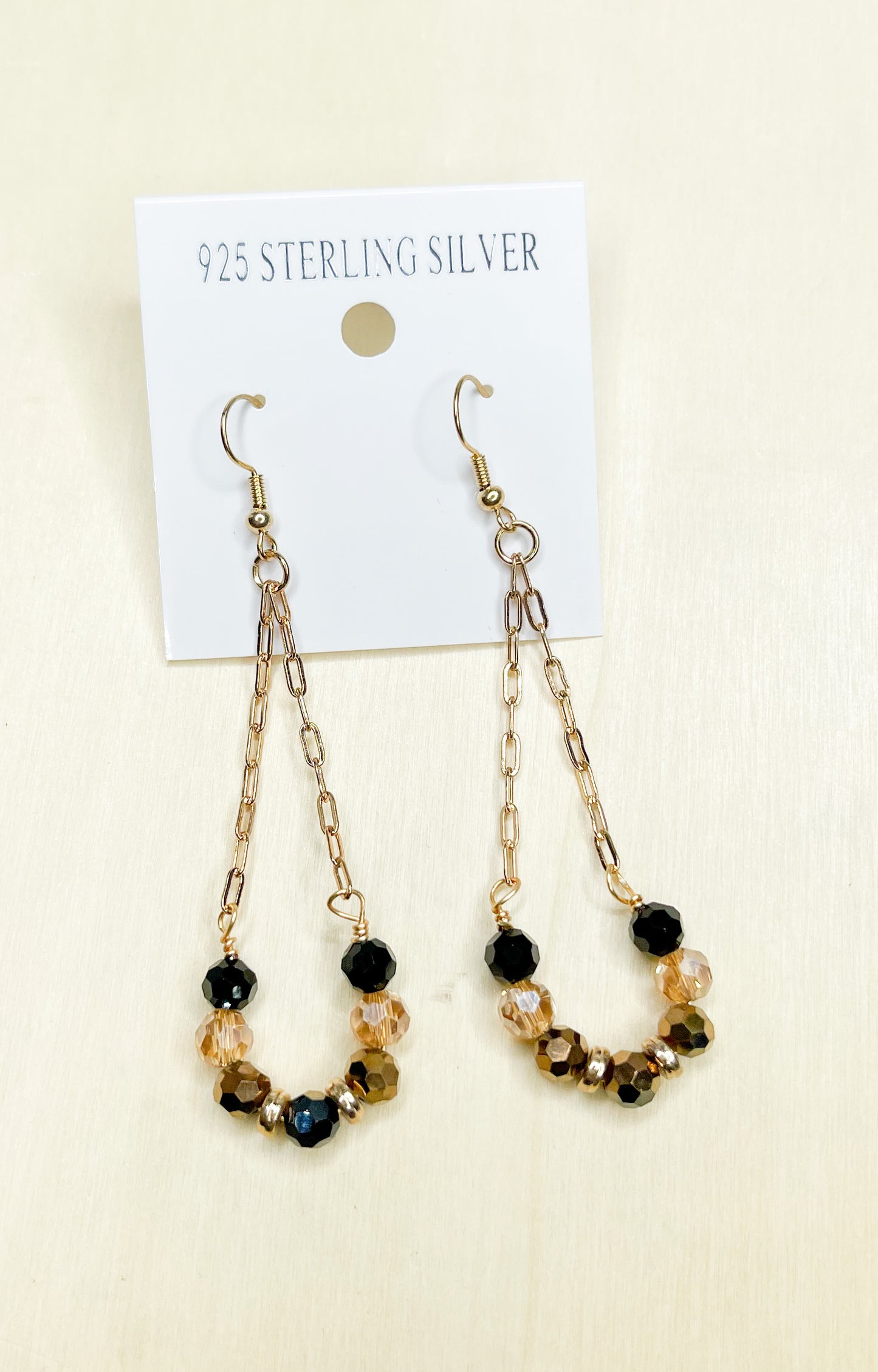 DROP DOWN OVAL LINK EARRING
