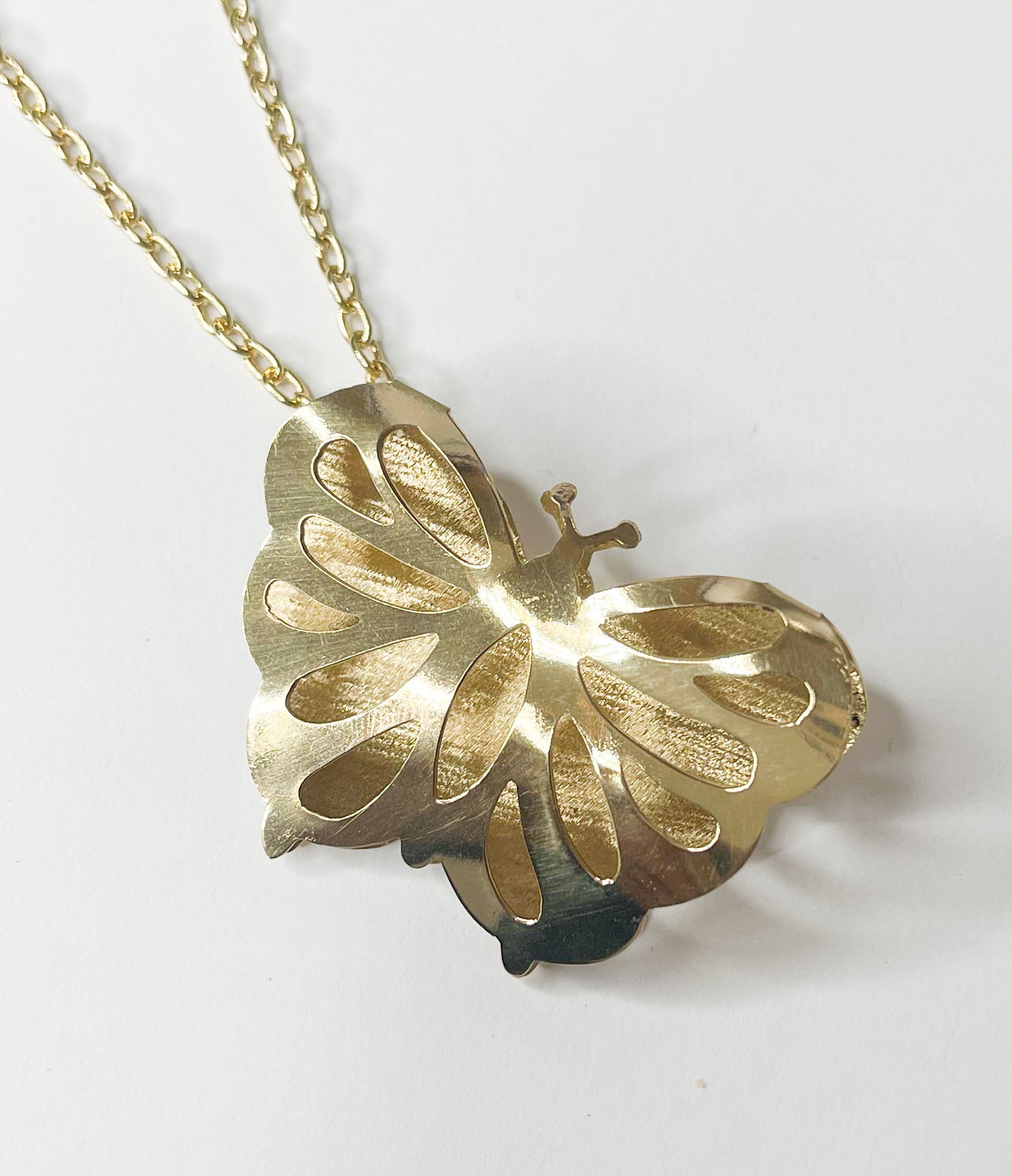 Large Butterfly Cut Out Hidden Bale Pendant-Alchemia