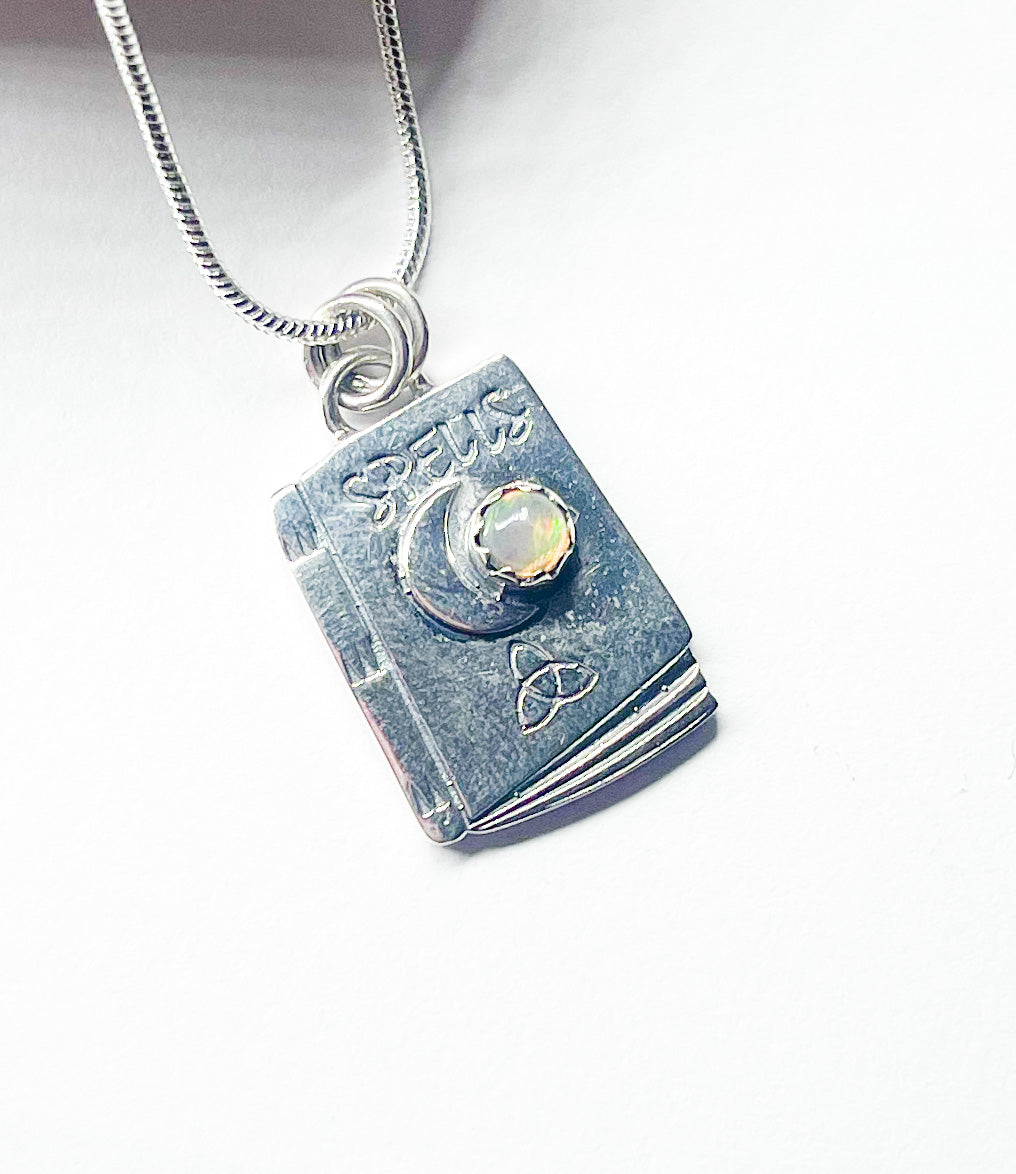 Spell Book Pendant-Solid Sterling Silver