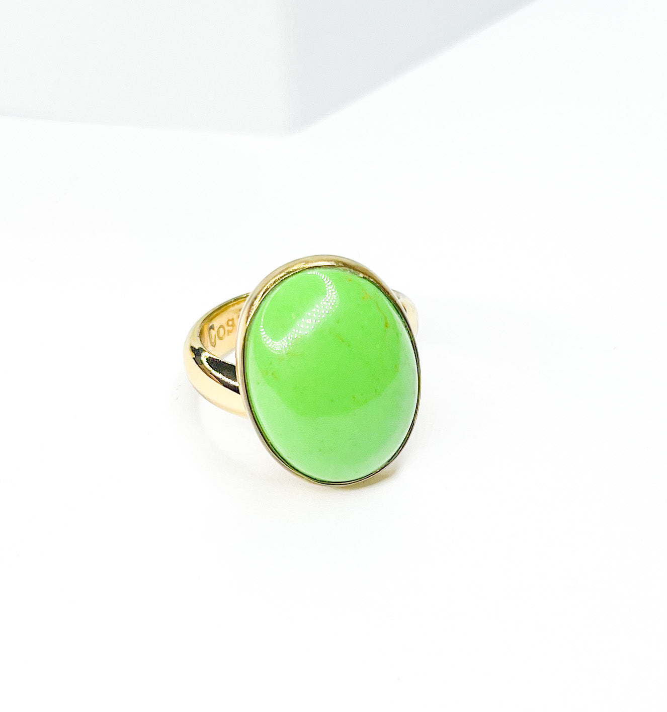 Green Turquoise Faceted Ring-Alchemia