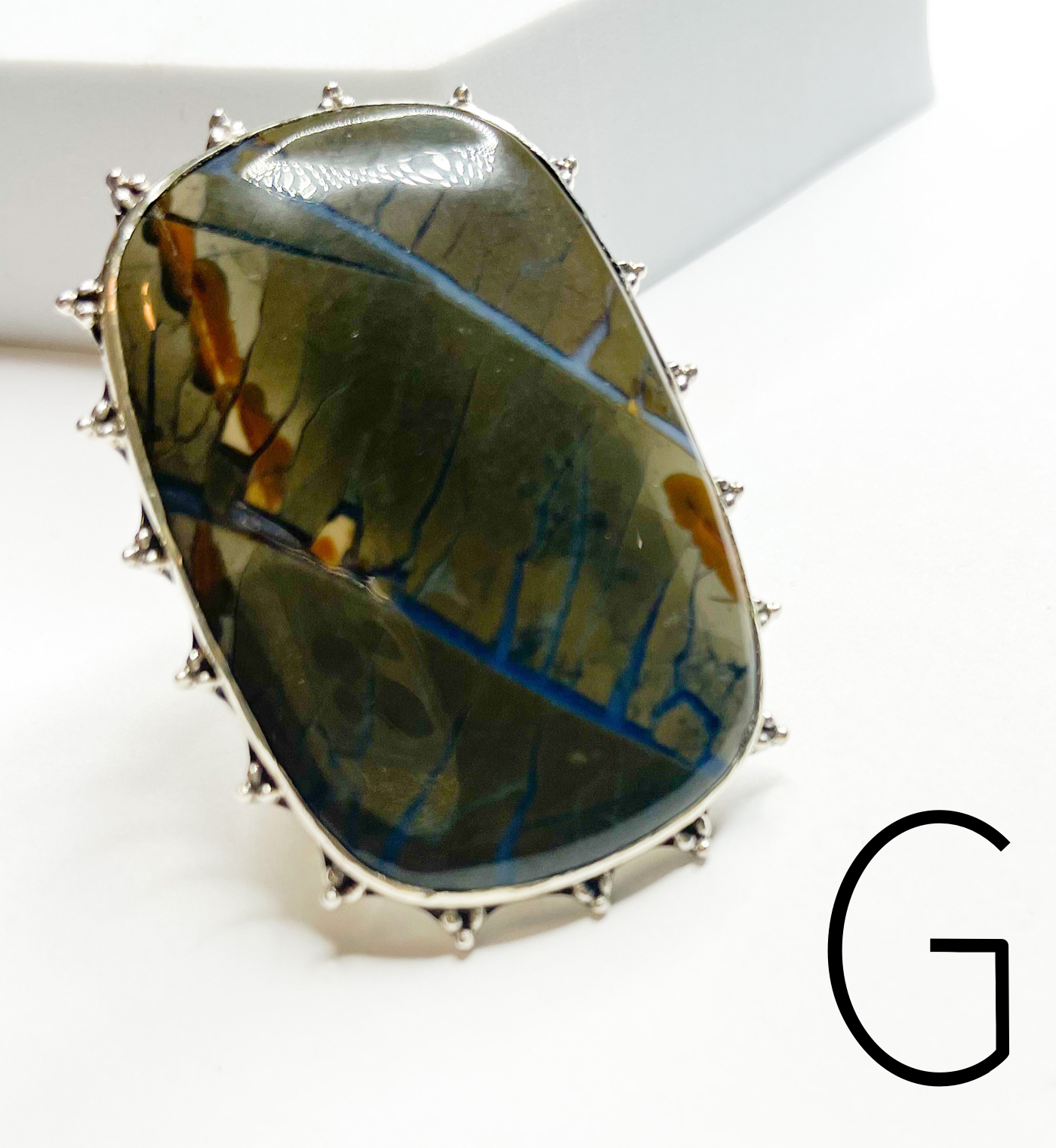 Jasper Statement Ring Variety - Solid Sterling Silver