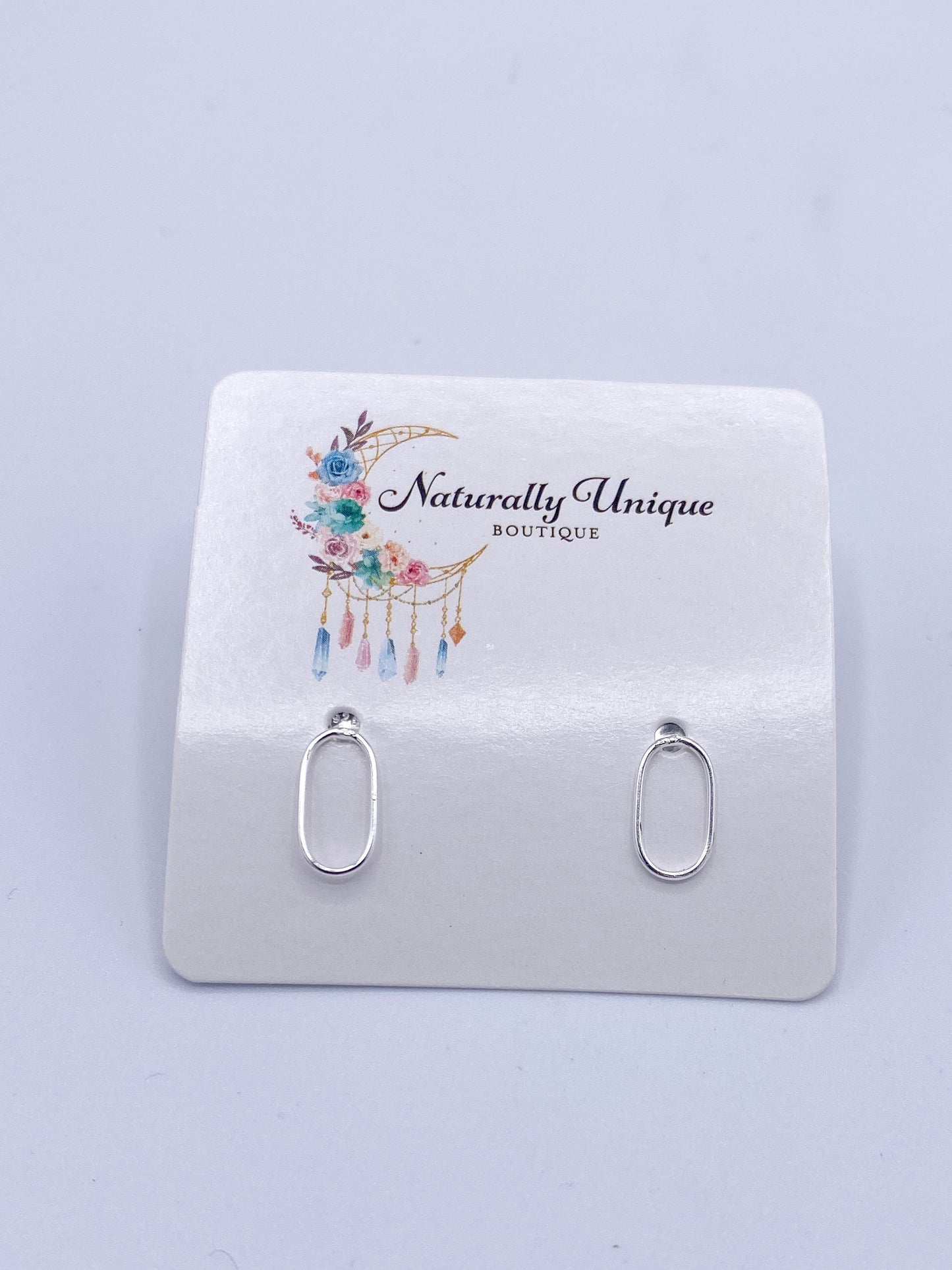 Dainty Oval Studs-Solid sterling Silver
