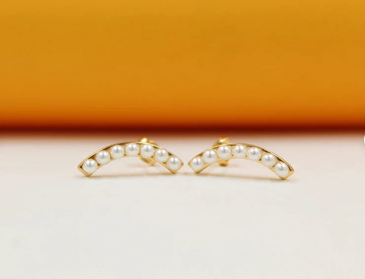 Pearl Crawler Studs-18k Gold Filled