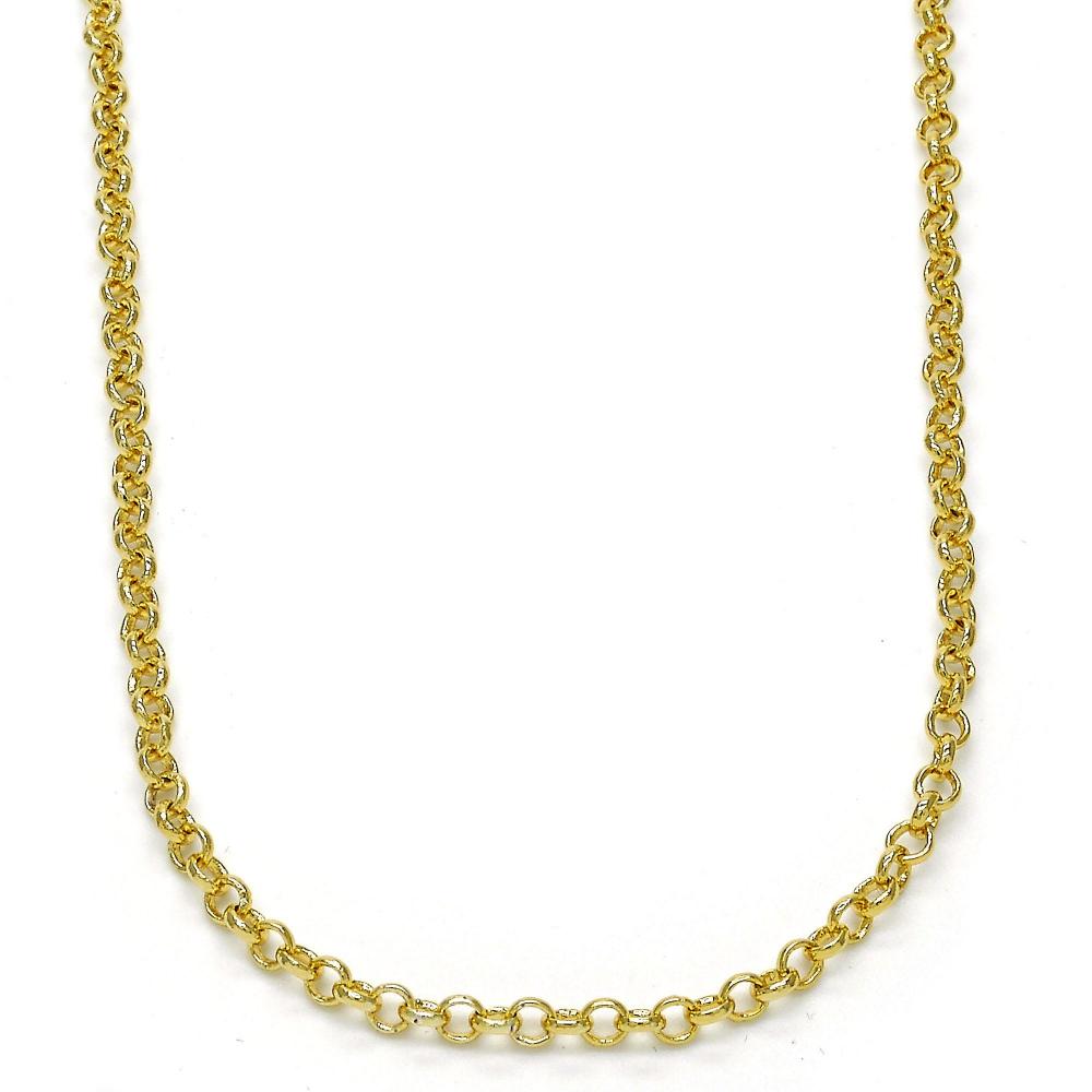 Rolo Chain Link Necklace-18k Gold FIlled