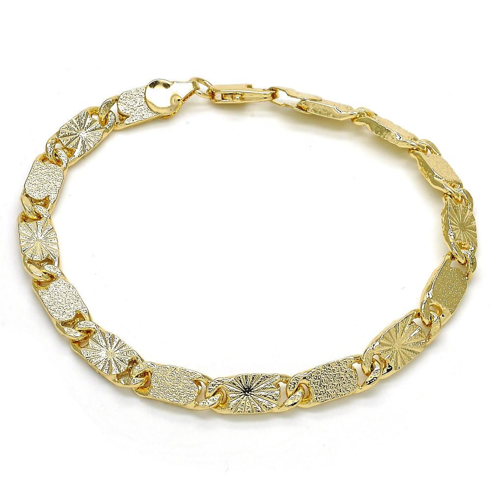 Thick Simple Bracelet-18k Golf Filled