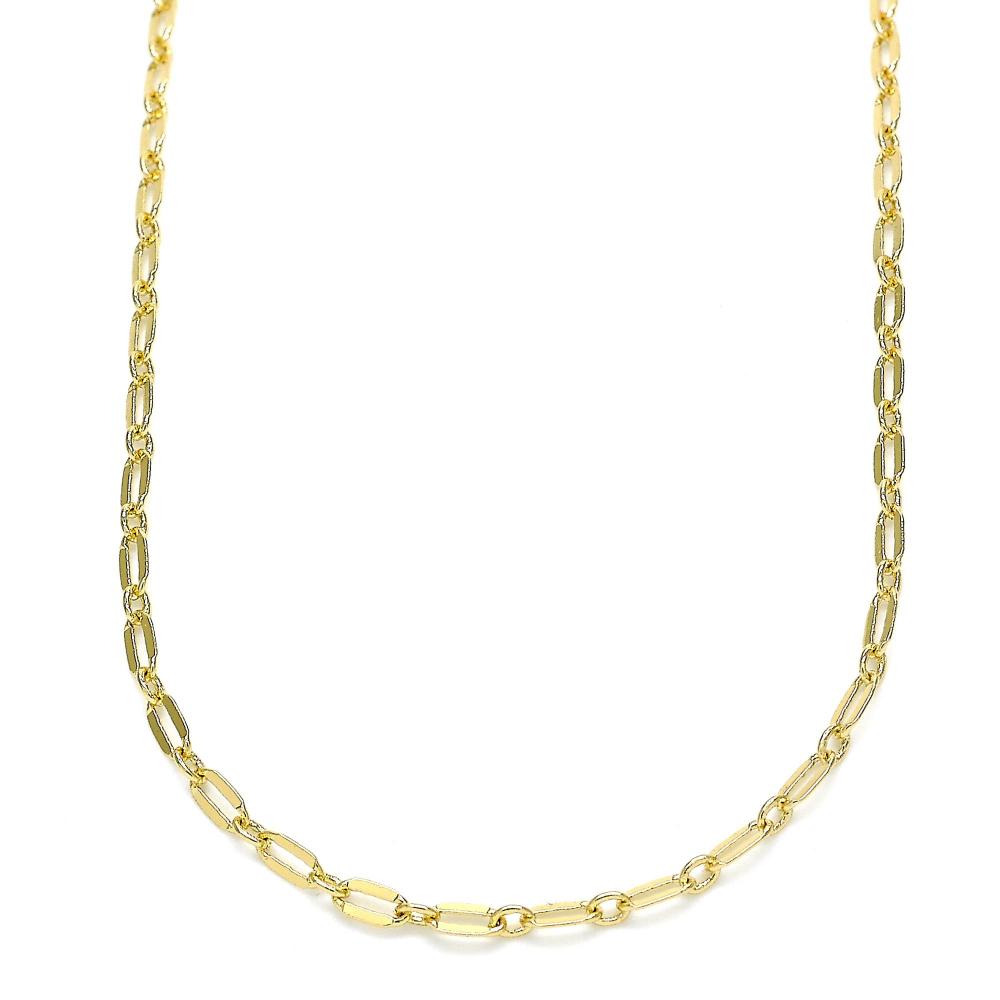 Flat Link Chain - 18k Gold Filled