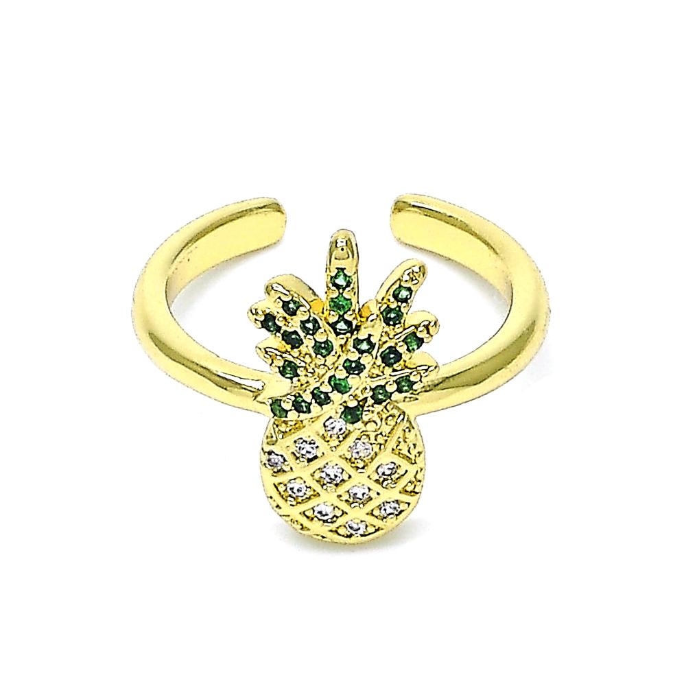Pinapple Adjustable Rin - 18k Gold Filled