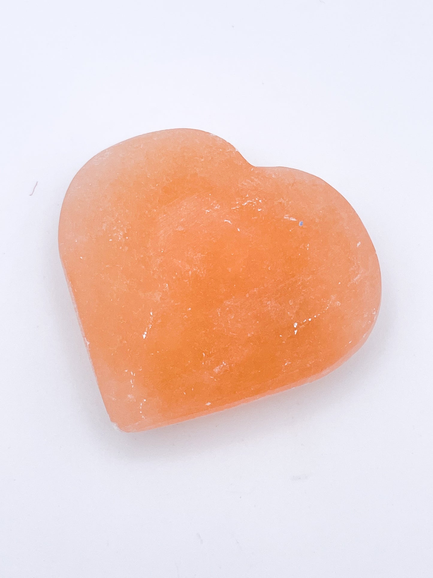 Orange Selenite Heart
