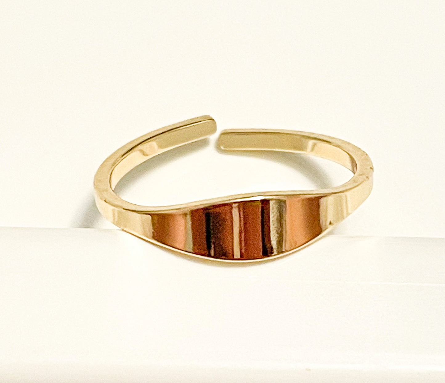 Sleek Bling adjustable Ring - 18k Gold Filled