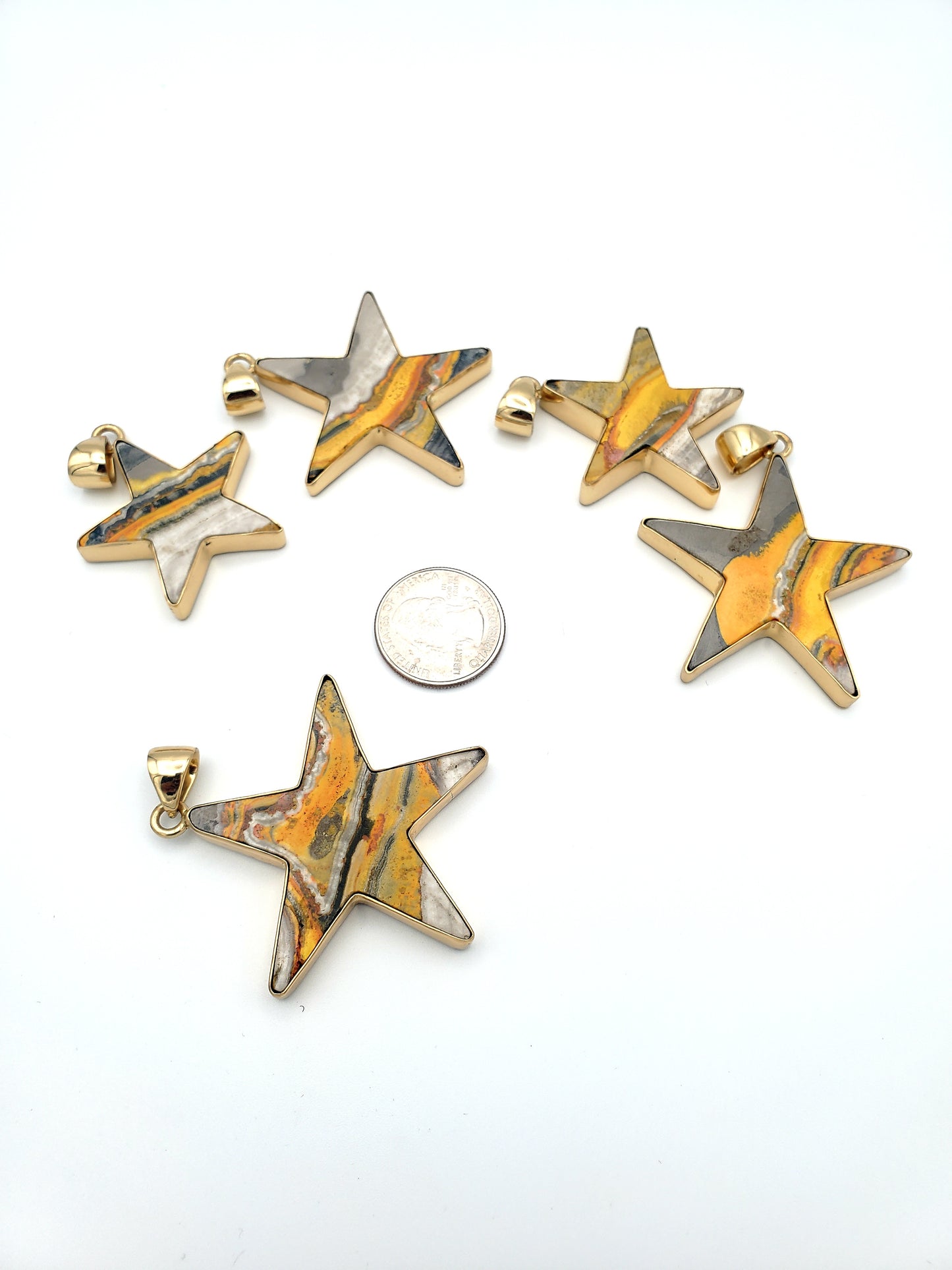Bumblebee Jasper Star Pendant - Alchemia