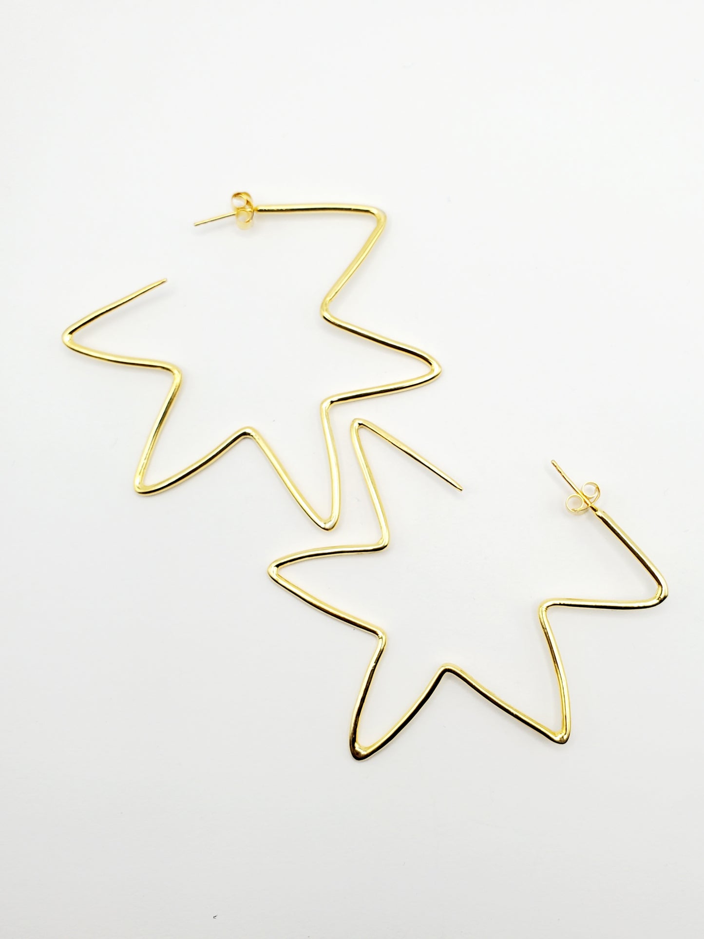 Flower Post Earrings - Gold Plated Solid Sterling Silver
