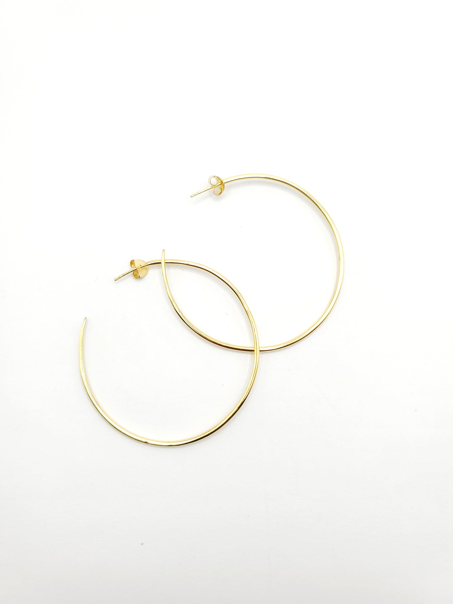 Circle Hoops - Gold Plated Solid Sterling Silver