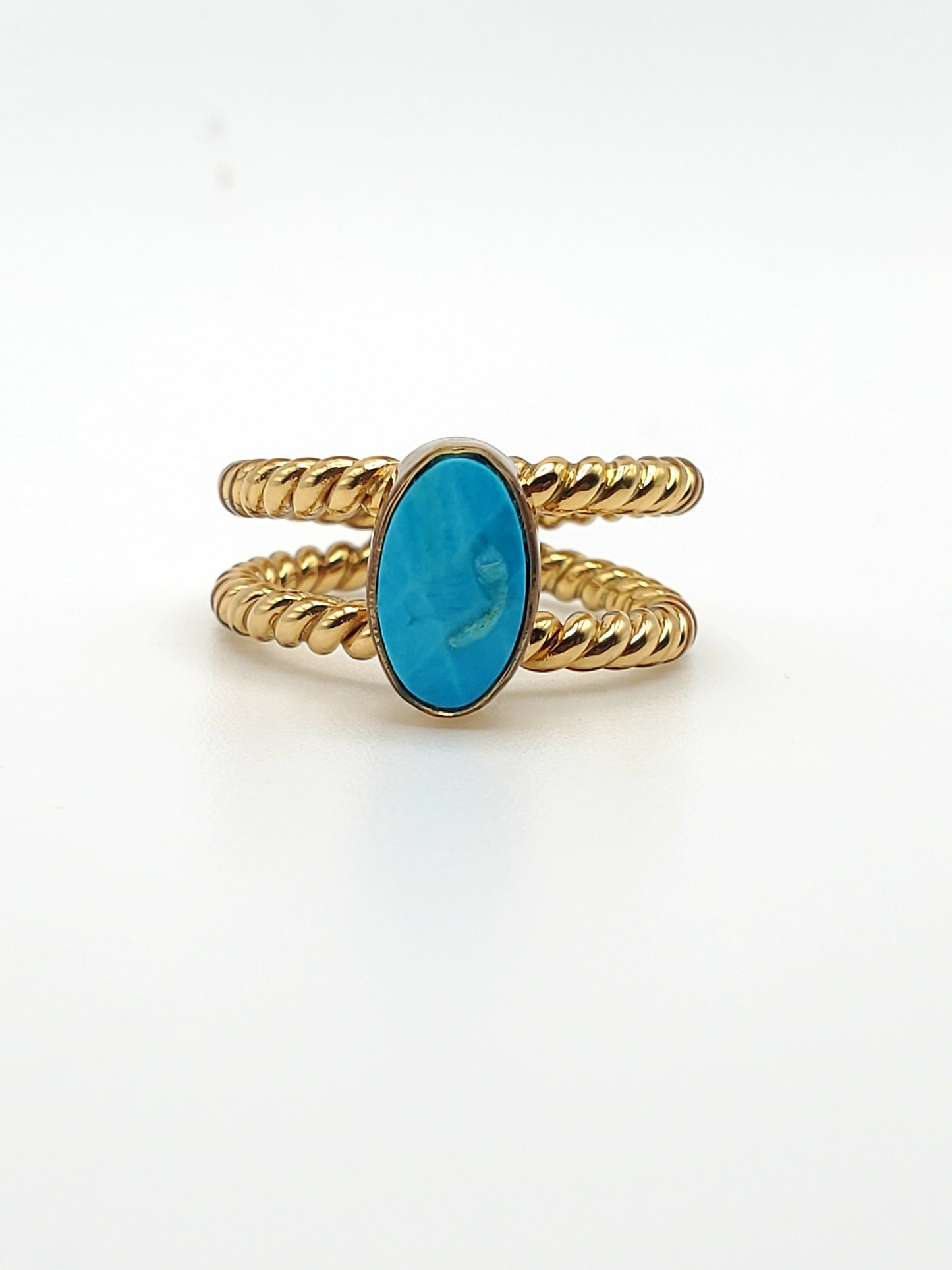 Faceted Turquoise Dainty Ring - Alchemia