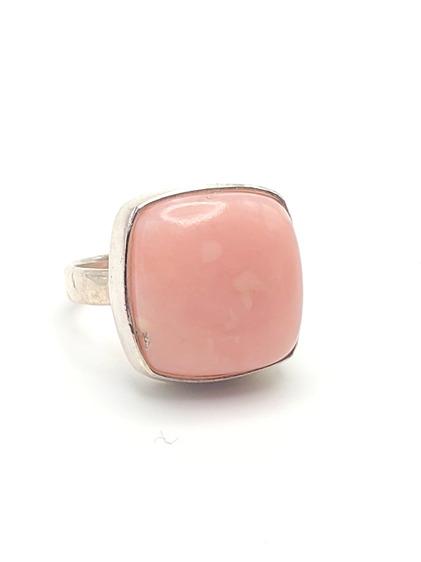 Size 7 Square Pink Opal Ring - SSS