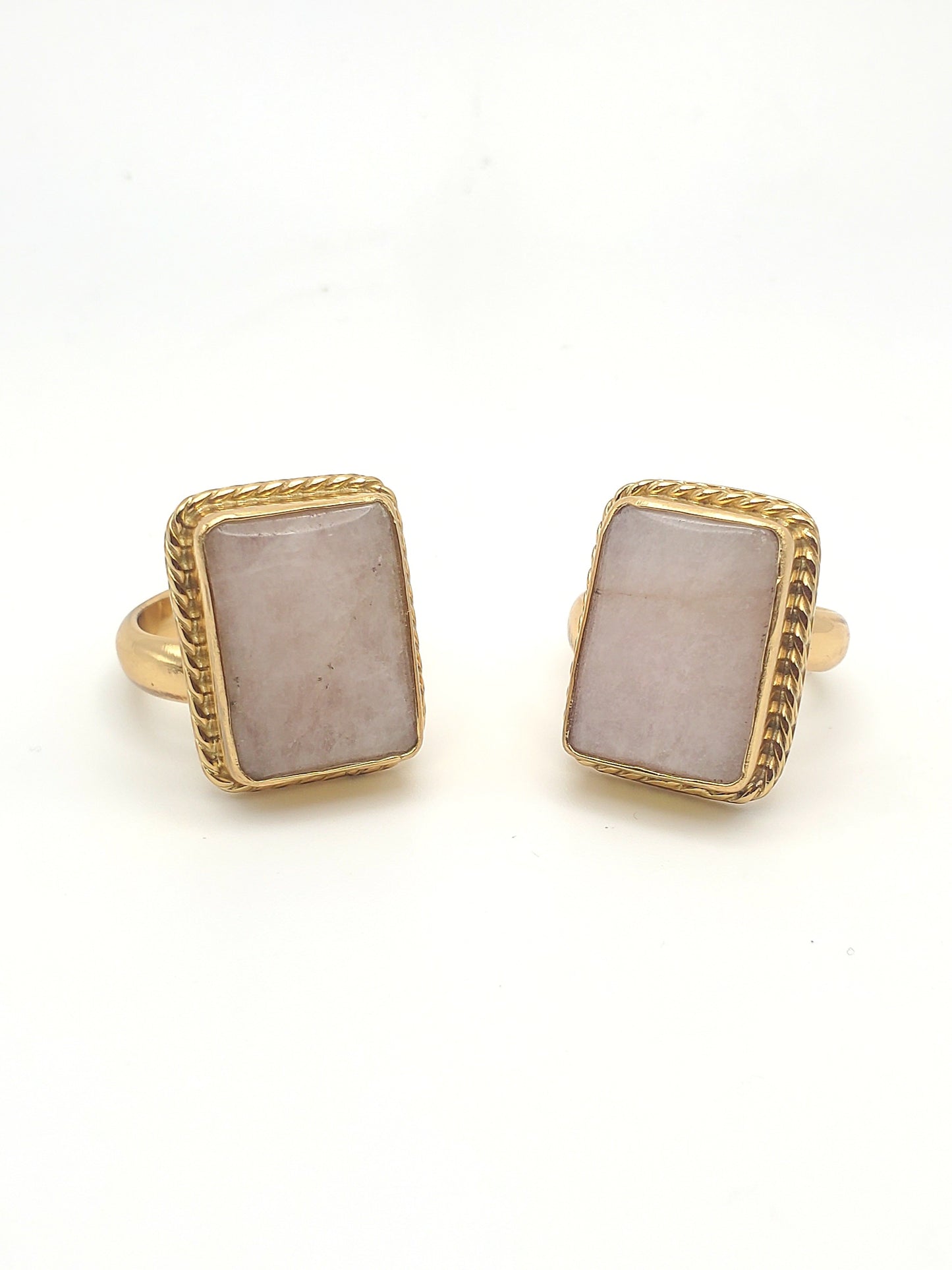 Tourmalinated Rose Quartz Adjustable Ring - Alchemia