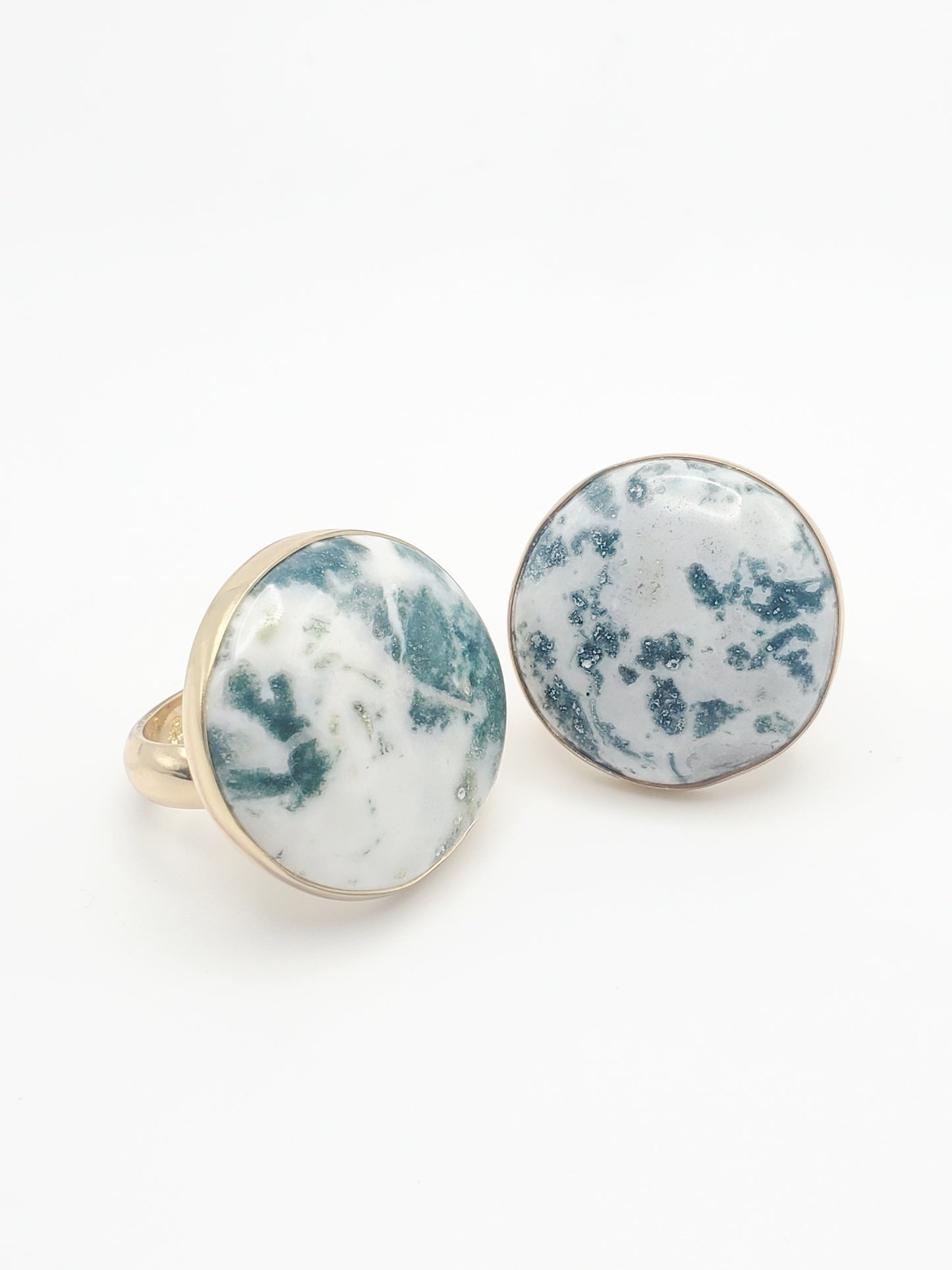 Tree Jasper Polka Dot Adjustable Ring - Alchemia